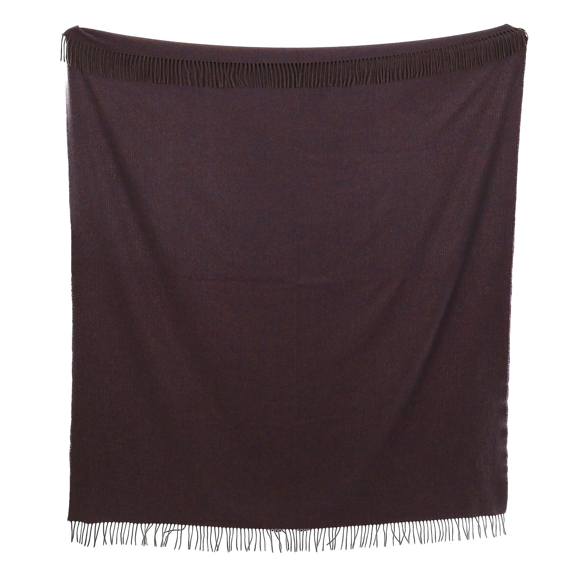 Brand New English Aubergine Marl Luxury Cashmere Blanket