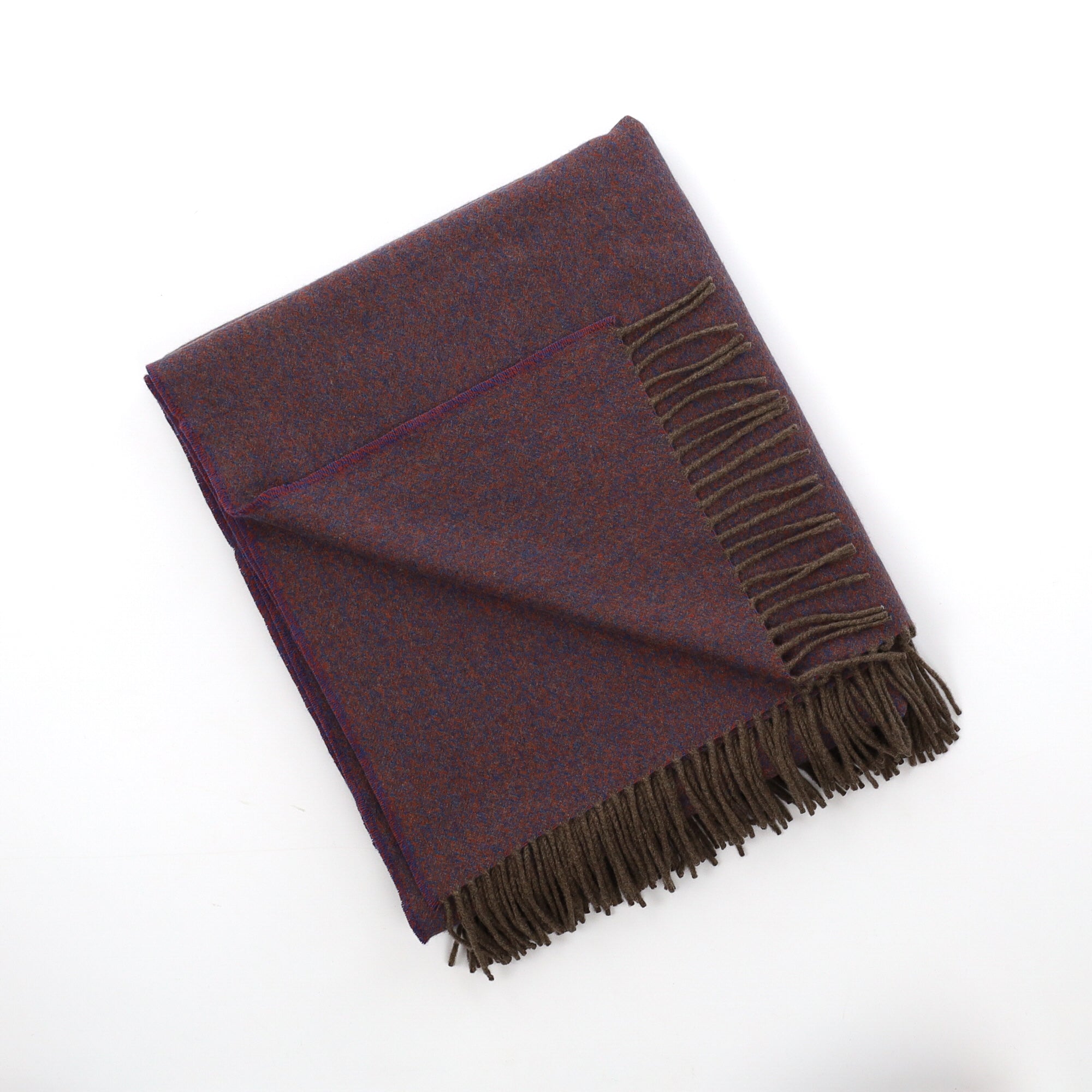Brand New English Aubergine Marl Luxury Cashmere Blanket