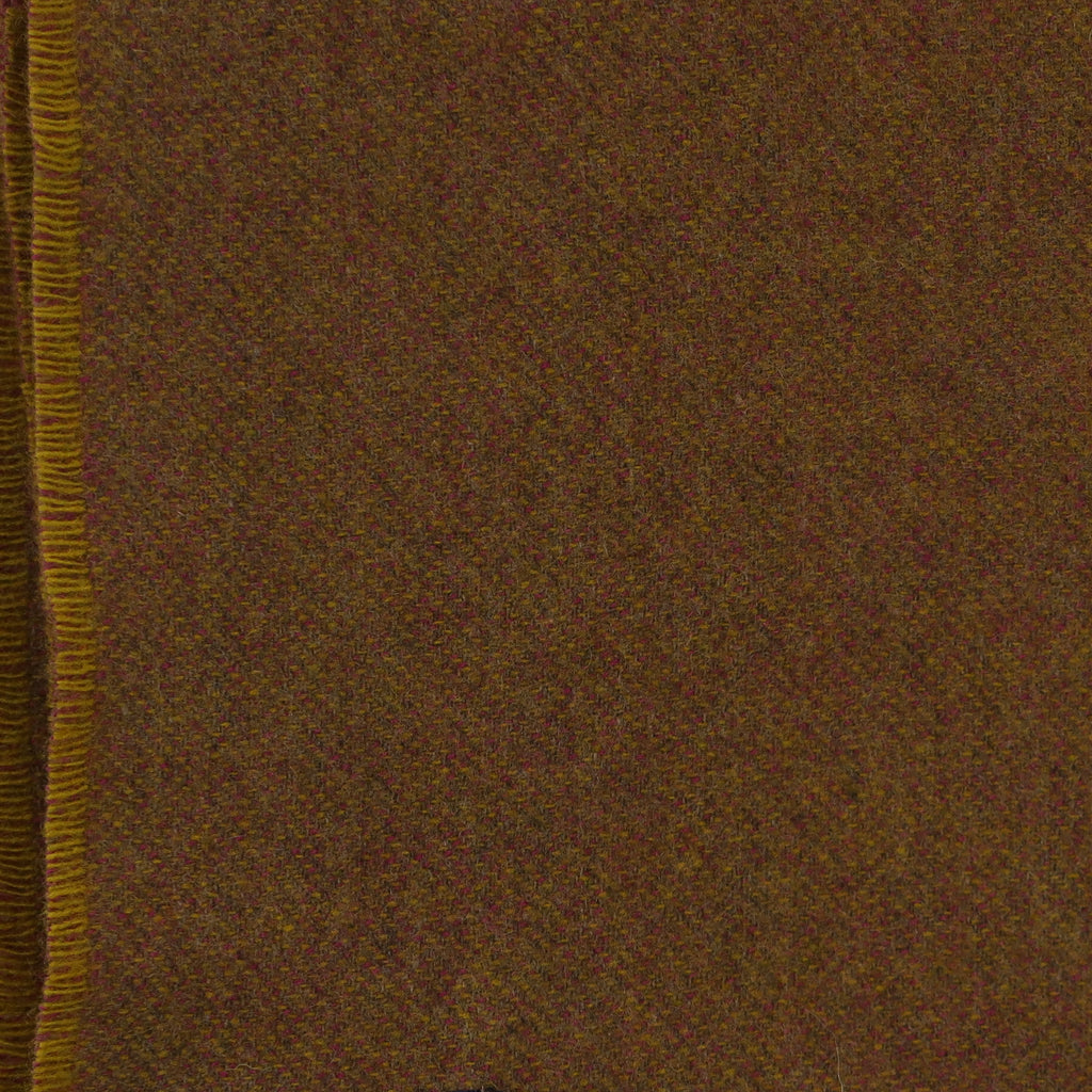 Brand New English Moss and burgundy Mocha Marl Luxury Woven Cashmere Blanket
