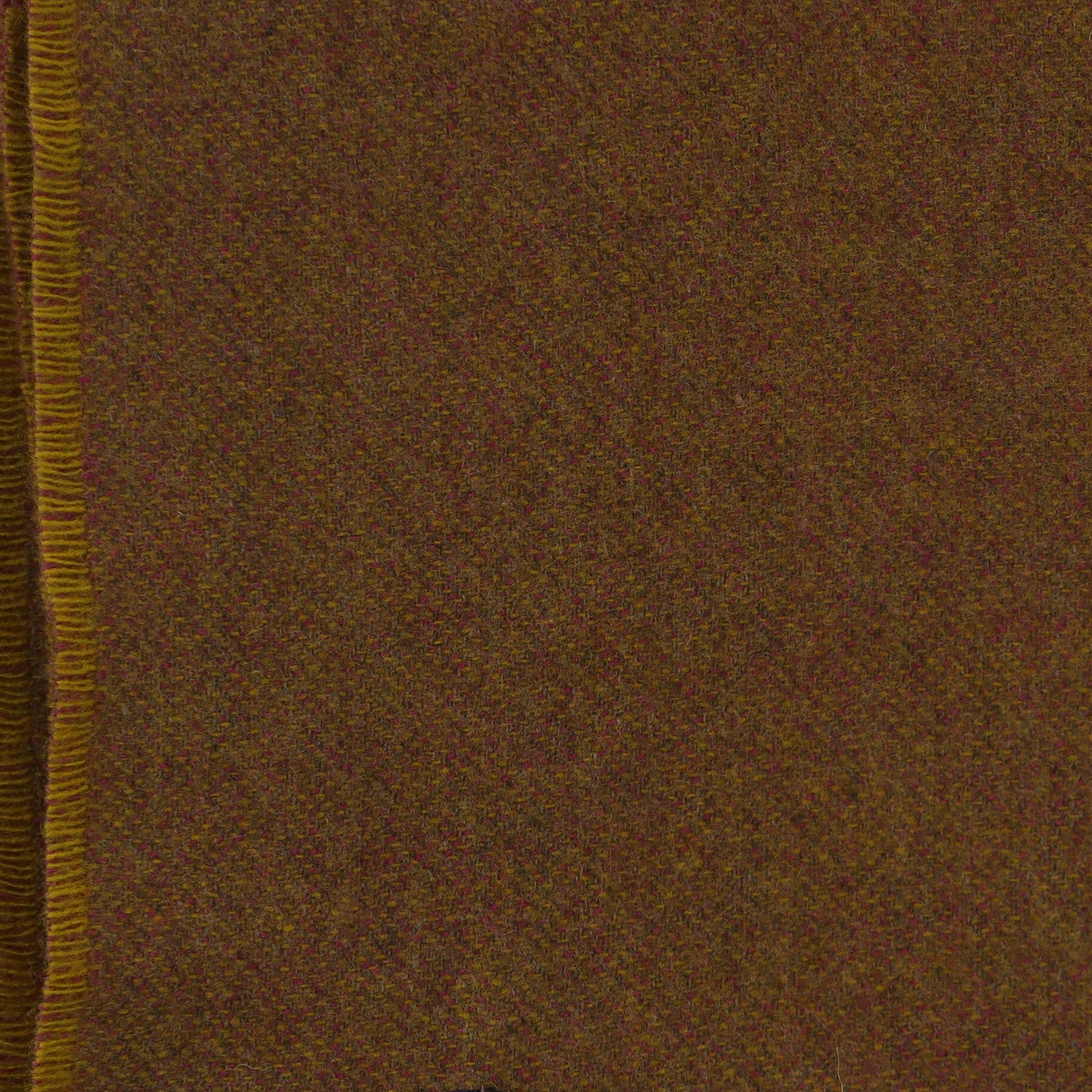 Brand New English Moss and burgundy Mocha Marl Luxury Woven Cashmere Blanket