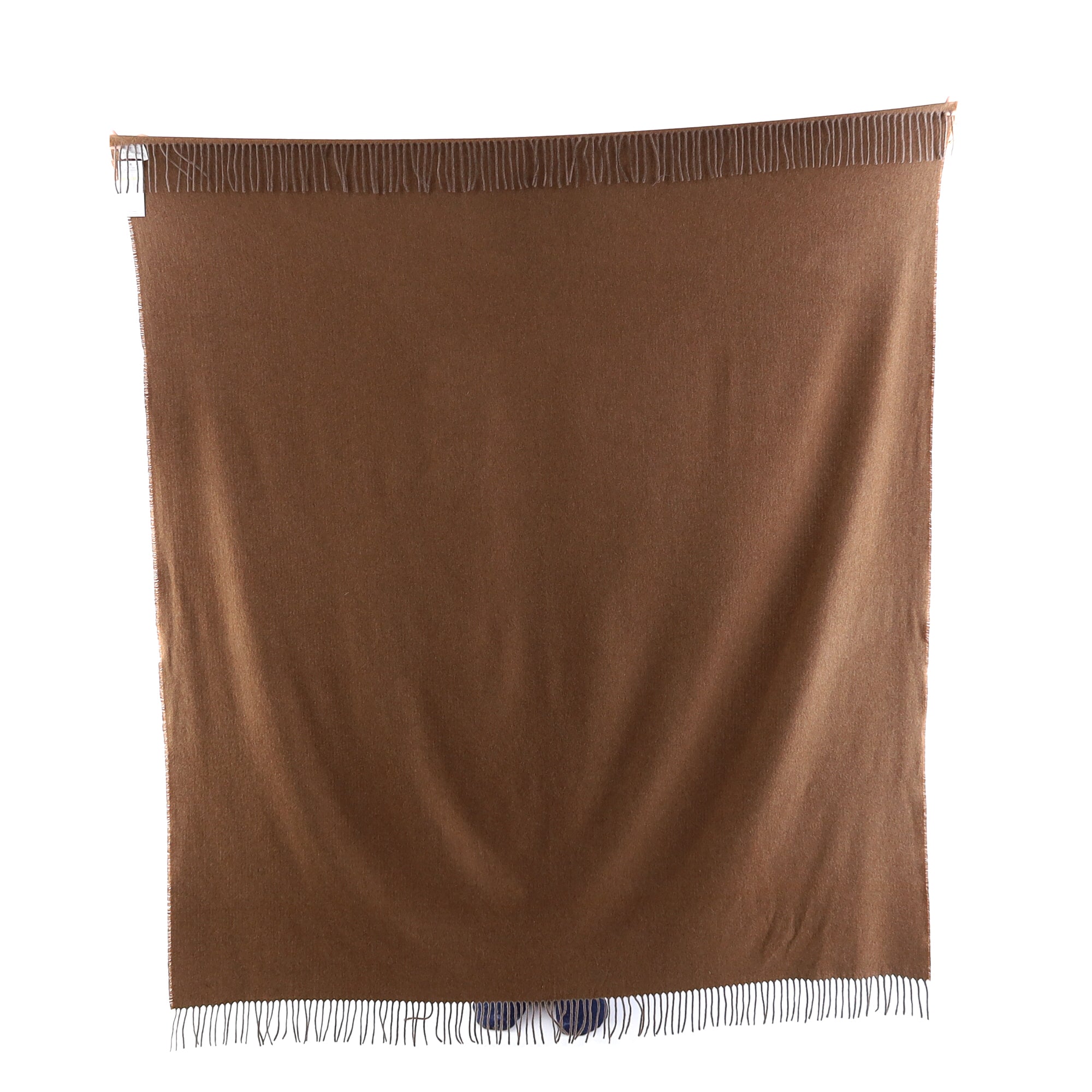 Brand New English Chestnut Brown Luxury Woven Cashmere Blanket