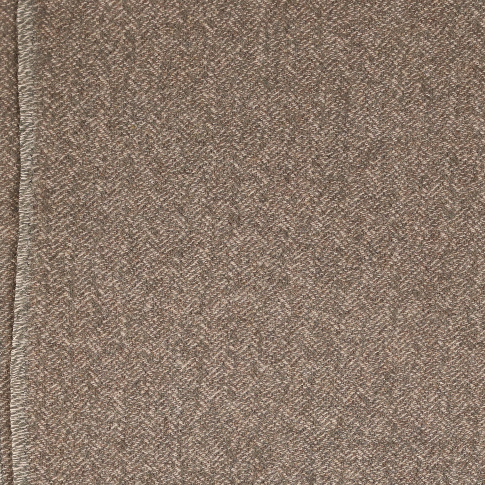 Brand New English Deep Sage and Mocha Marl Luxury Woven Cashmere Blanket