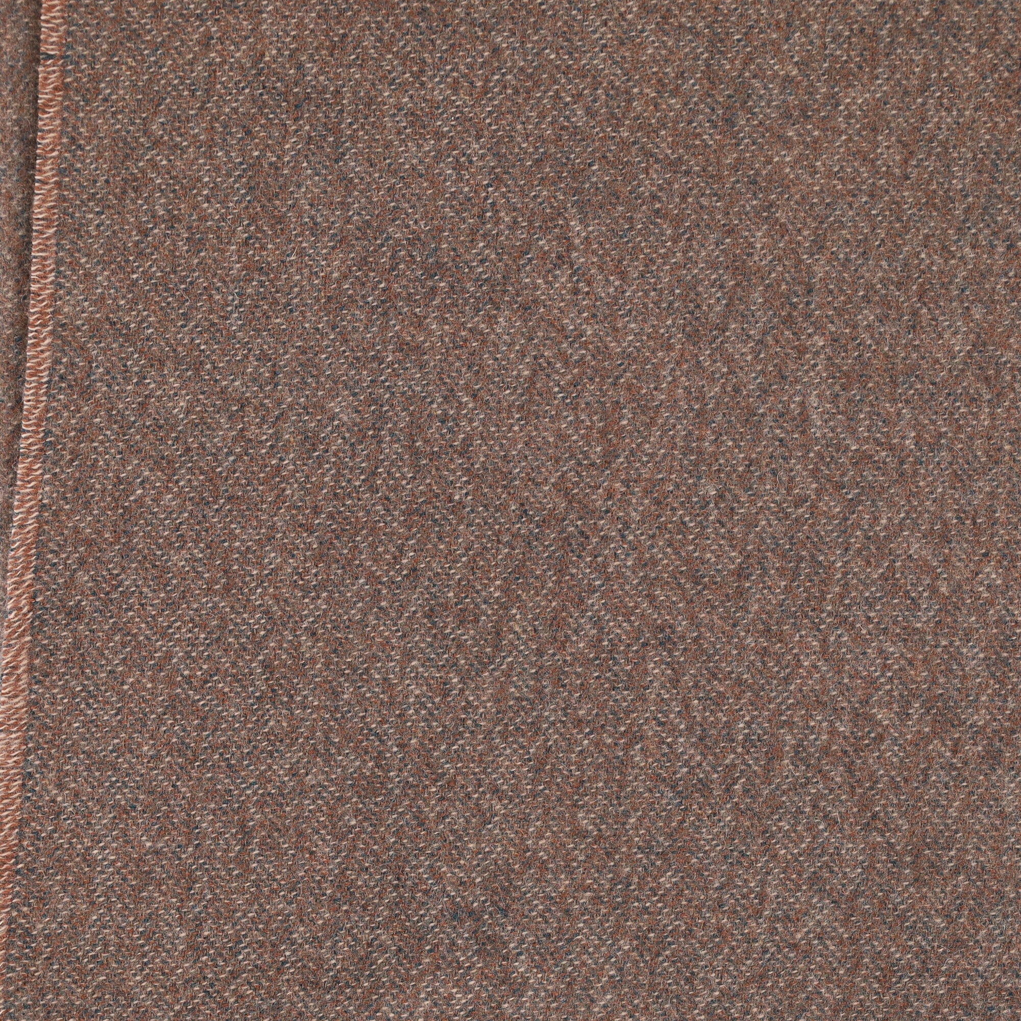 Brand New English Mushroom and Forest Green Luxury Woven Cashmere Blanket