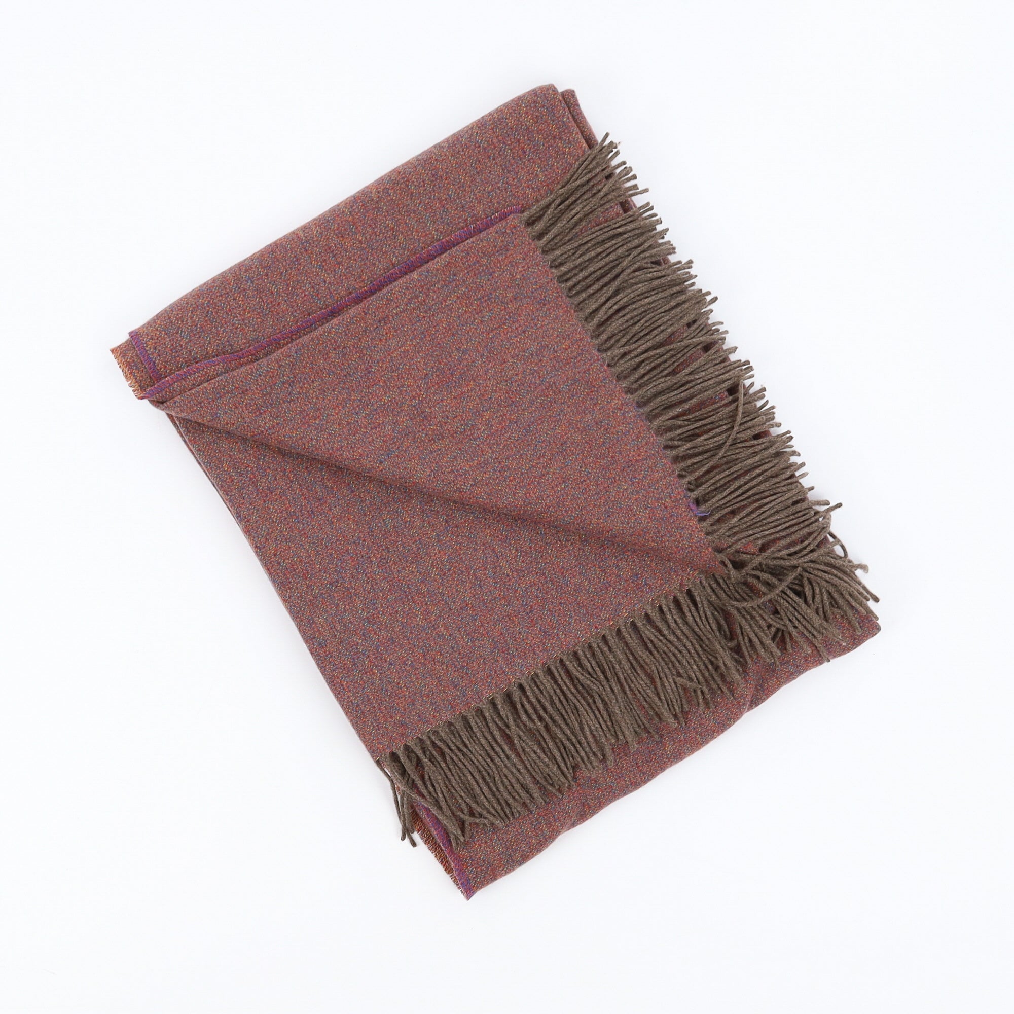 Brand New English Multicolour Marl Luxury Woven Cashmere Blanket
