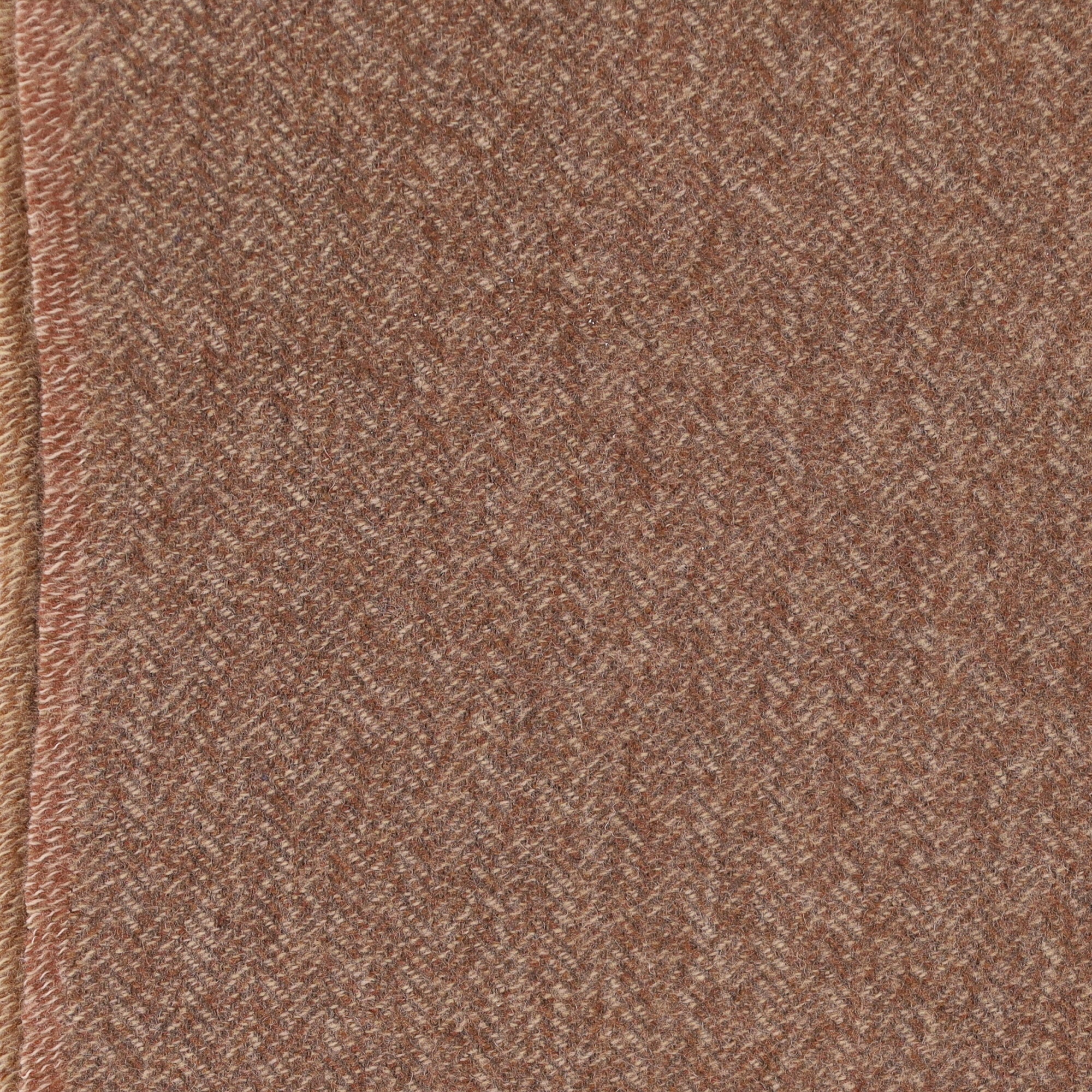 Brand New English Pecan and Mocha Marl Luxury Woven Cashmere Blanket