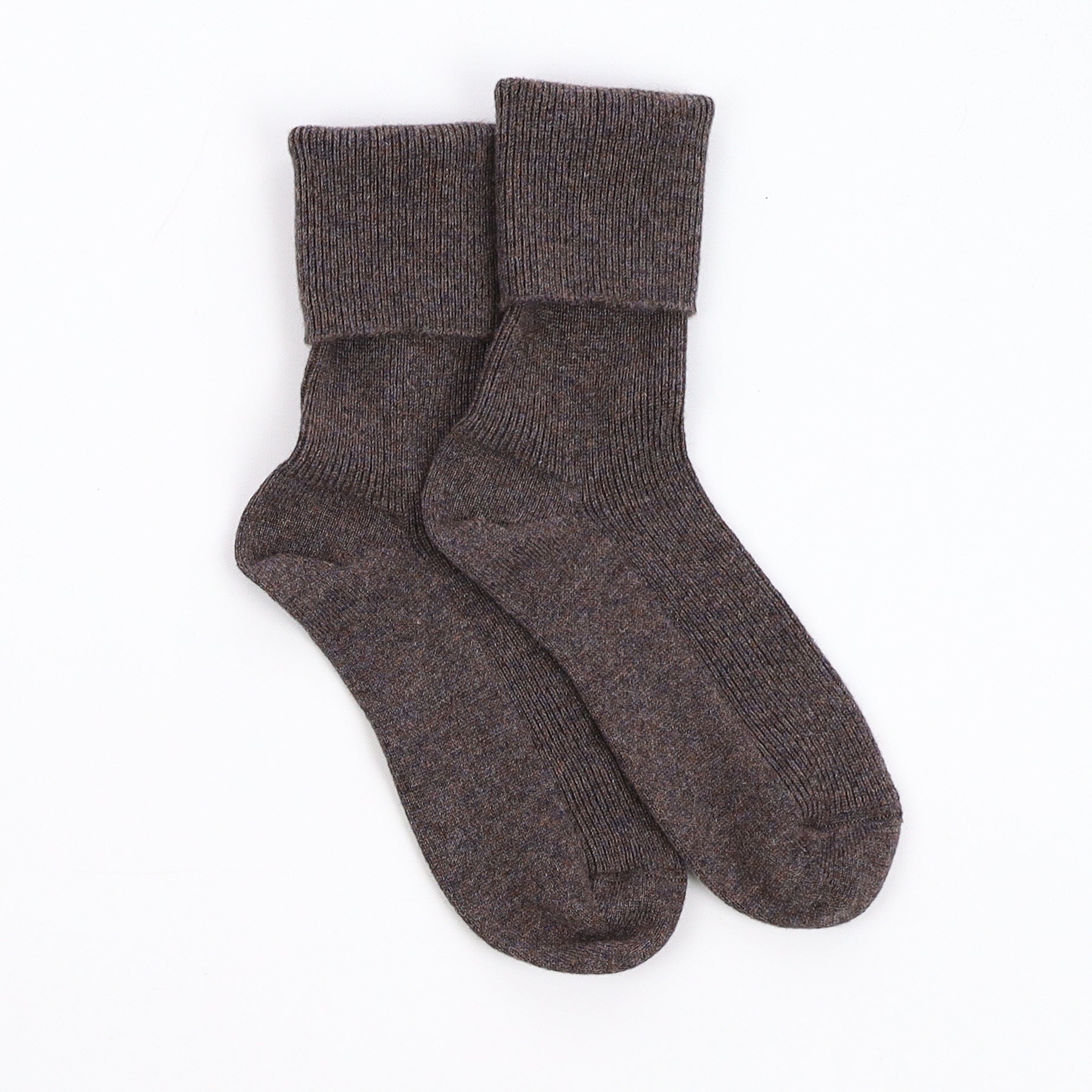 Brand New Scottish Mole Brown Ladies Cashmere Every Day Socks
