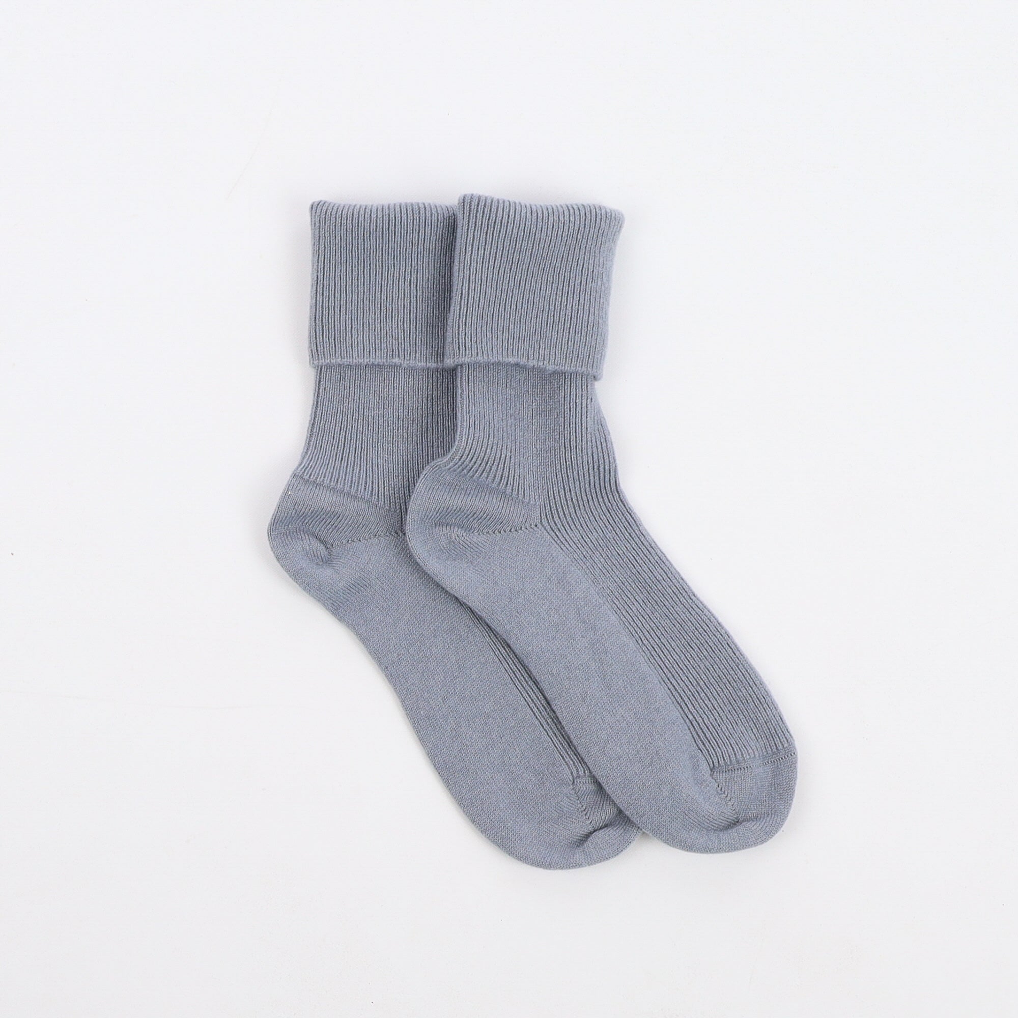 Brand New Scottish Steel Blue Ladies Cashmere Every Day Socks