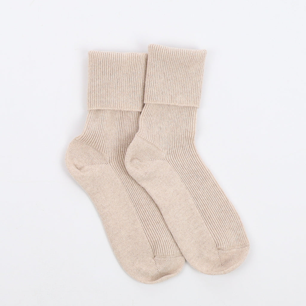 Brand New Scottish Sand Beige Ladies Cashmere Every Day Socks