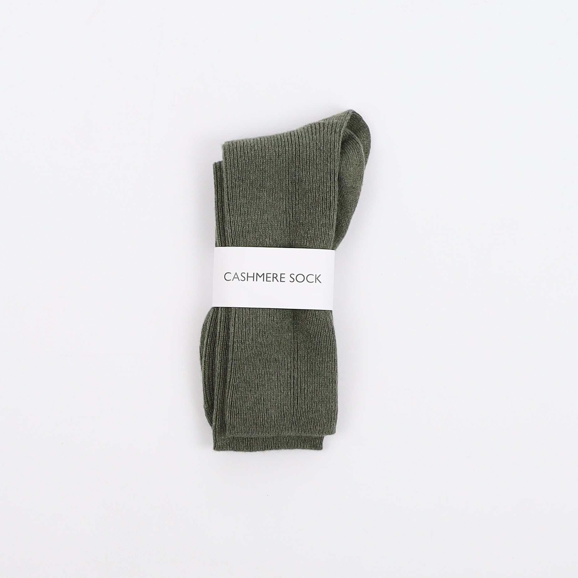 Brand New Scottish Khaki Green Ladies Cashmere Every Day Socks