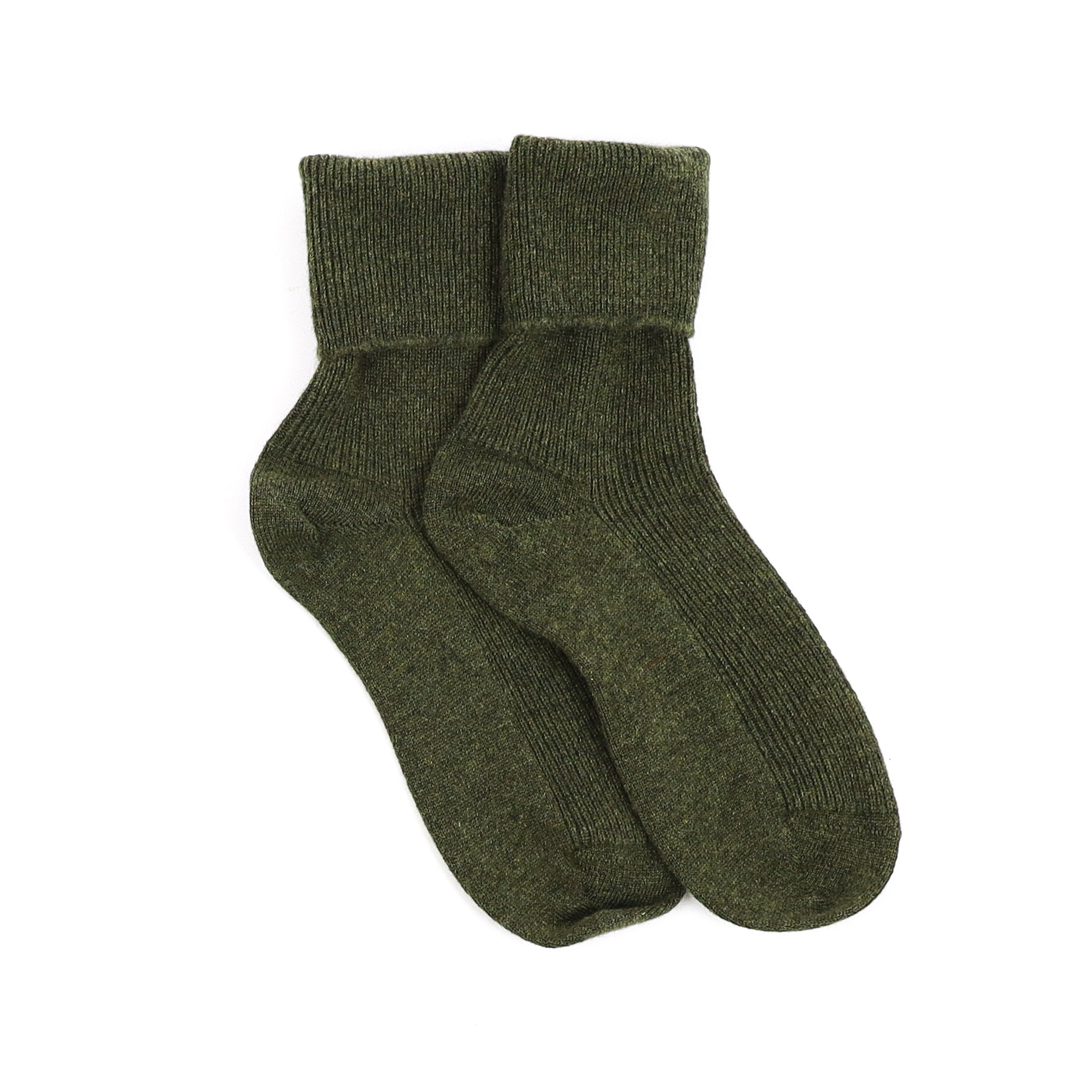 Brand New Scottish Army Green Ladies Cashmere Every Day Socks
