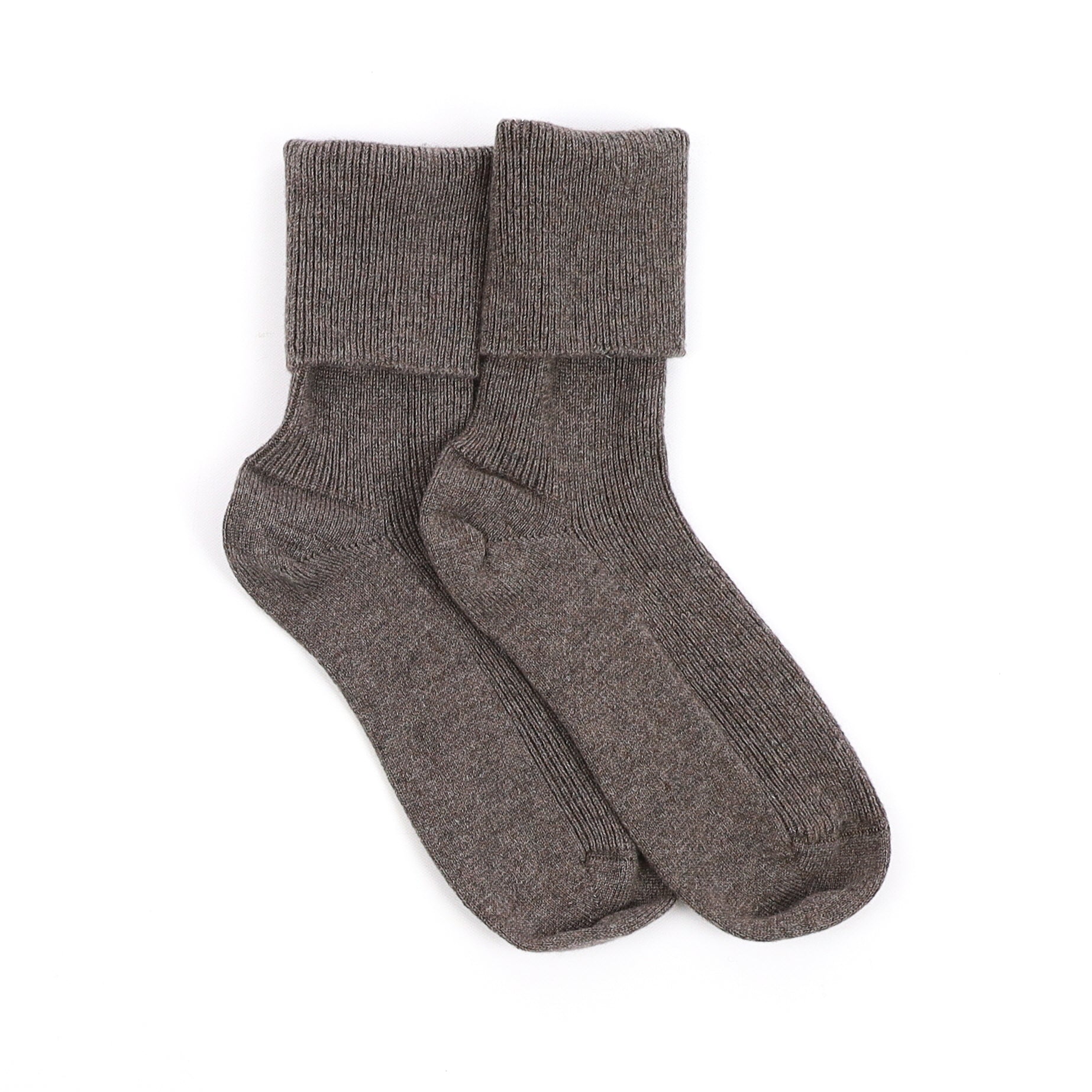 Brand New Scottish Muted Brown Ladies Cashmere Every Day Socks