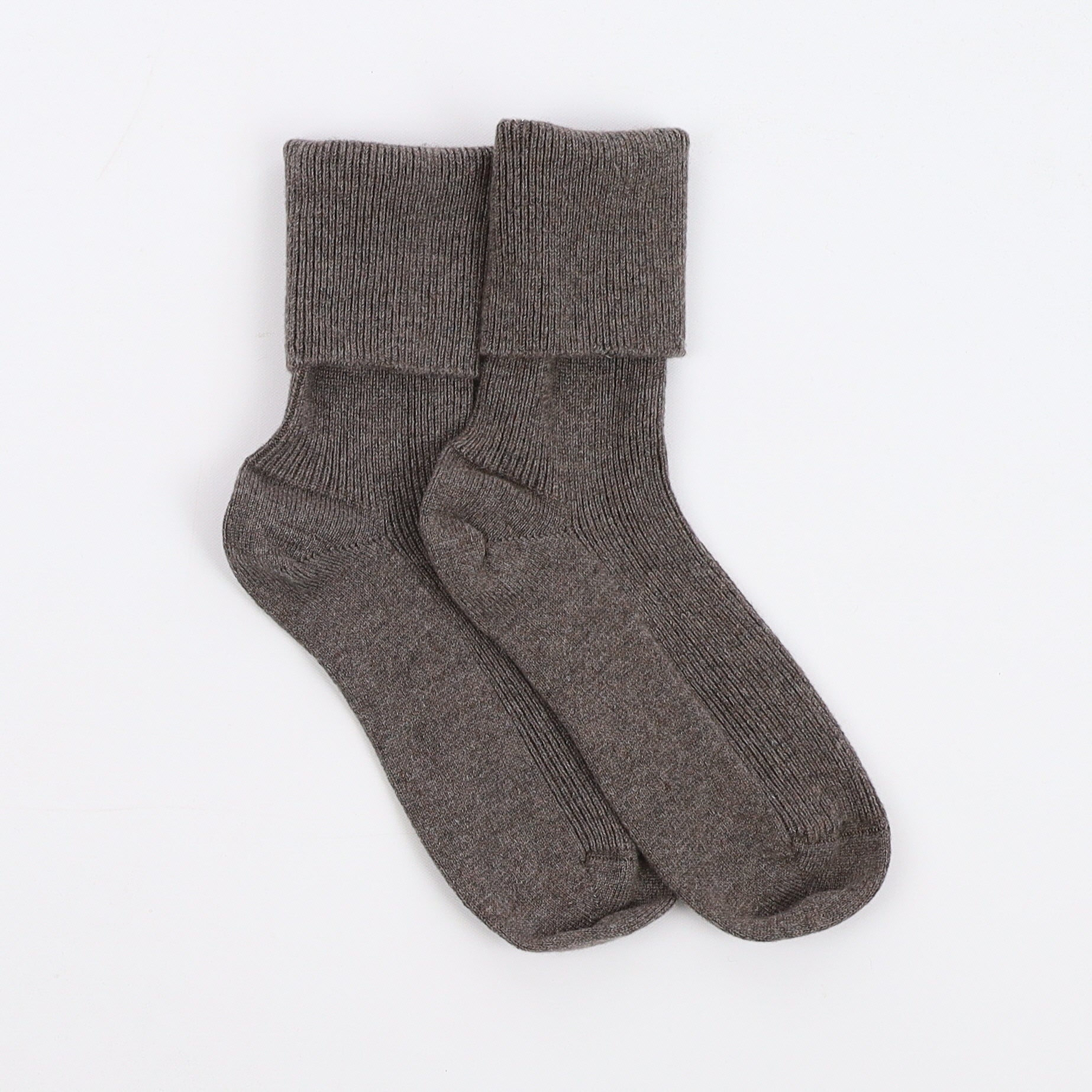 Brand New Scottish Muted Brown Ladies Cashmere Every Day Socks