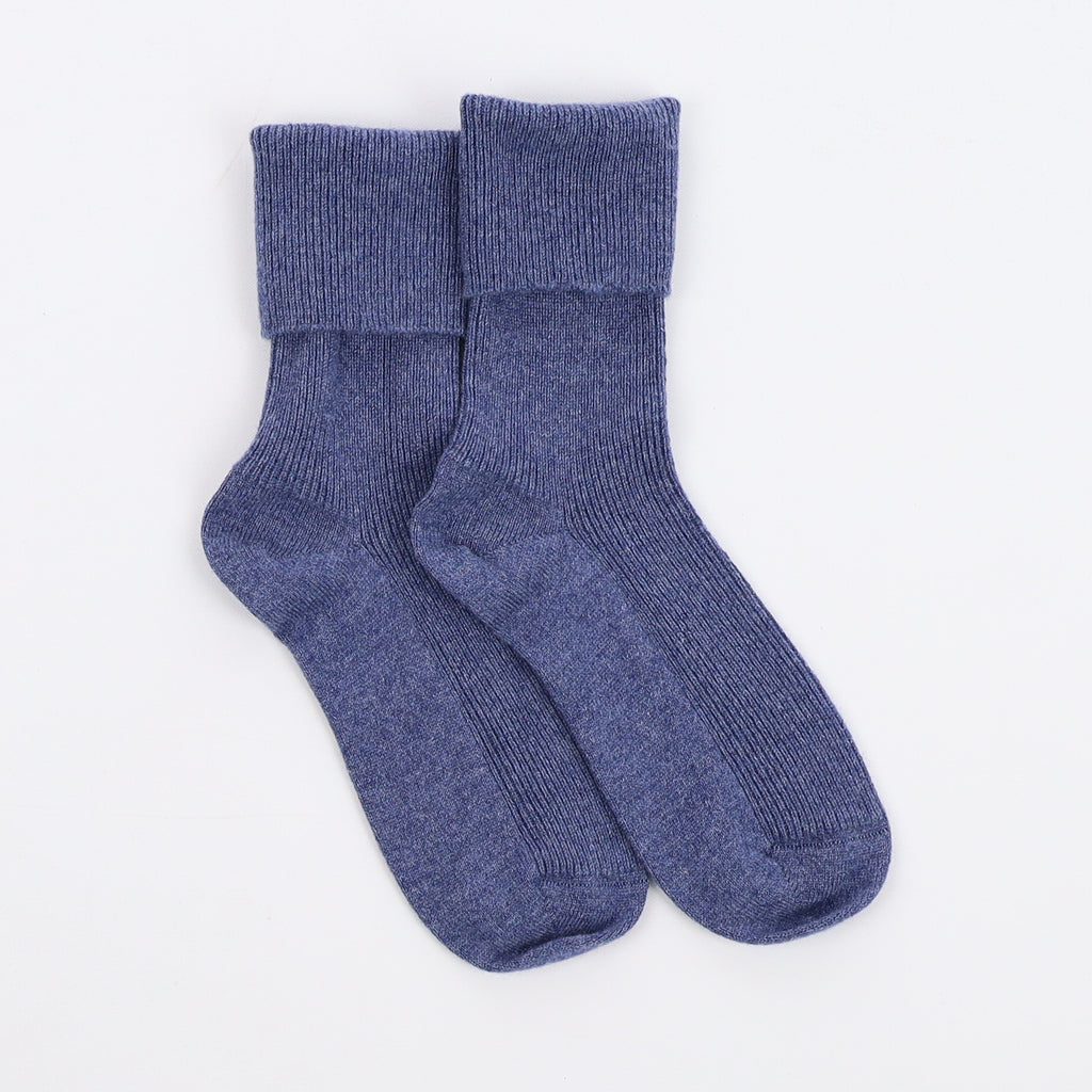 Brand New Scottish Denim Blue Ladies Cashmere Every Day Socks