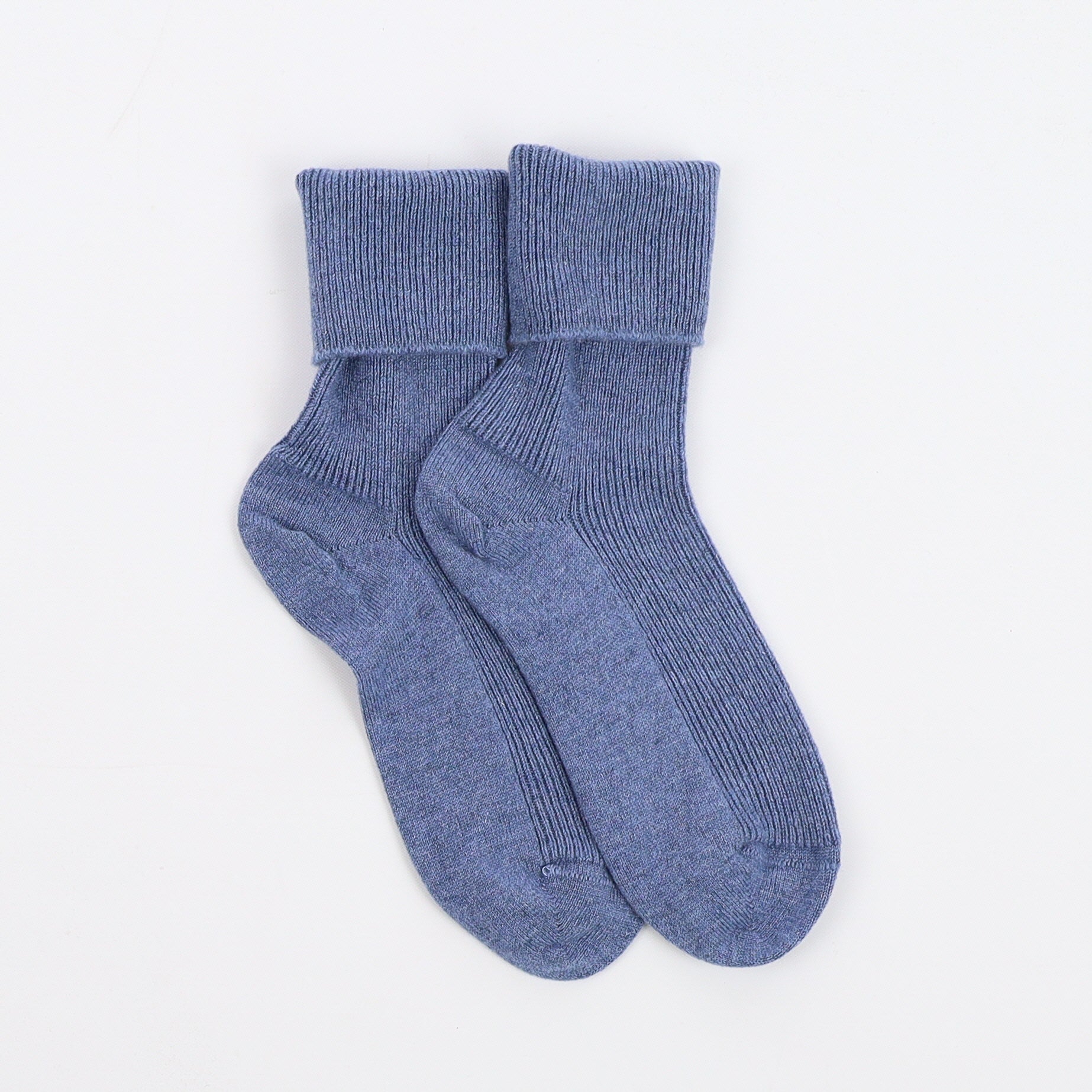 Brand New Scottish Light Denim Blue Ladies Cashmere Every Day Socks