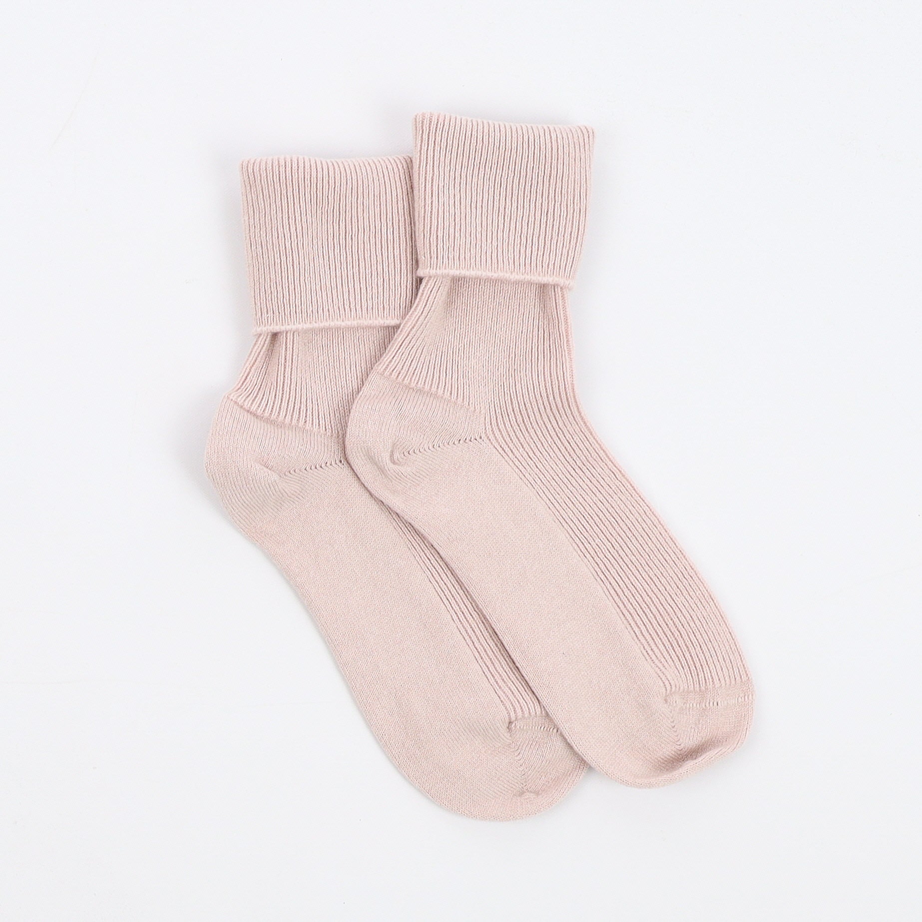 Brand New Scottish Dusky Pink Ladies Cashmere Every Day Socks