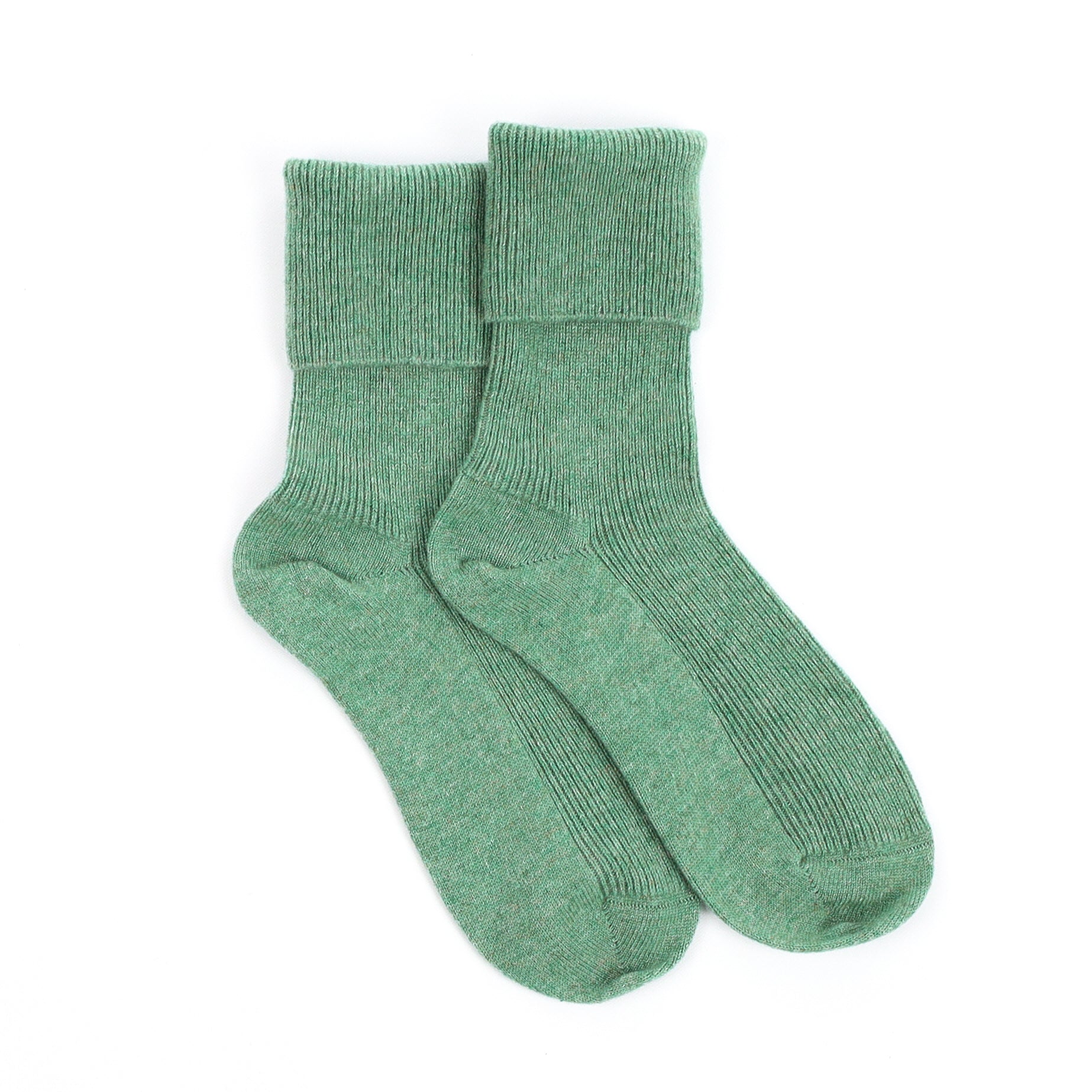 Brand New Scottish Apple Green Ladies Cashmere Every Day Socks