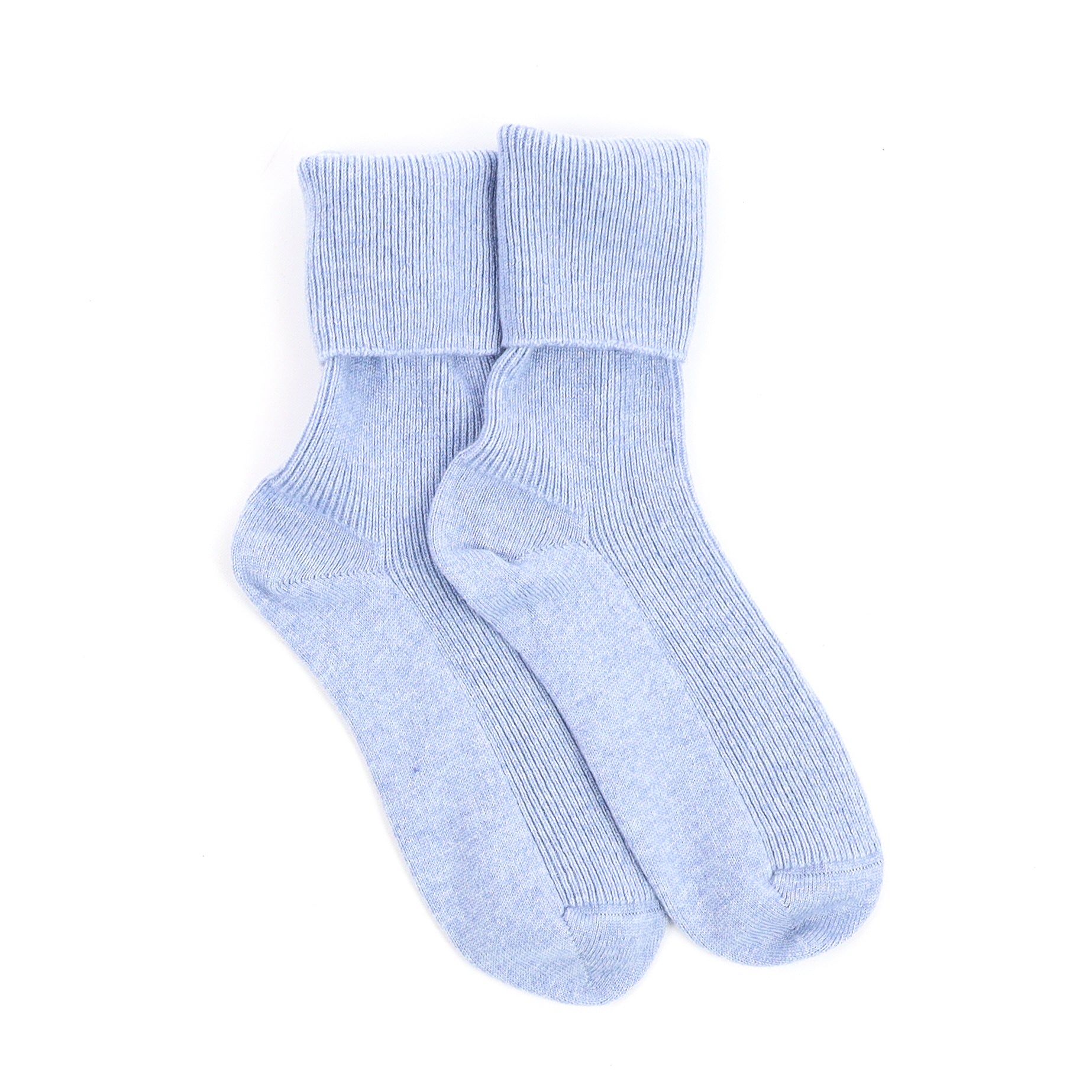 Brand New Scottish Sky Blue Ladies Cashmere Every Day Socks