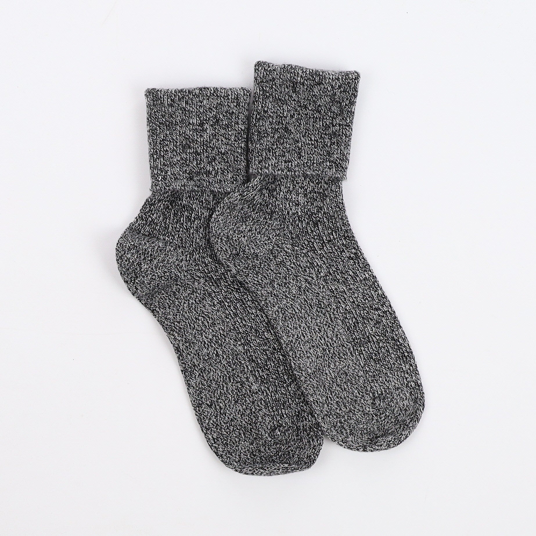 Brand New Scottish Black Marl Ladies Cashmere Every Day Socks