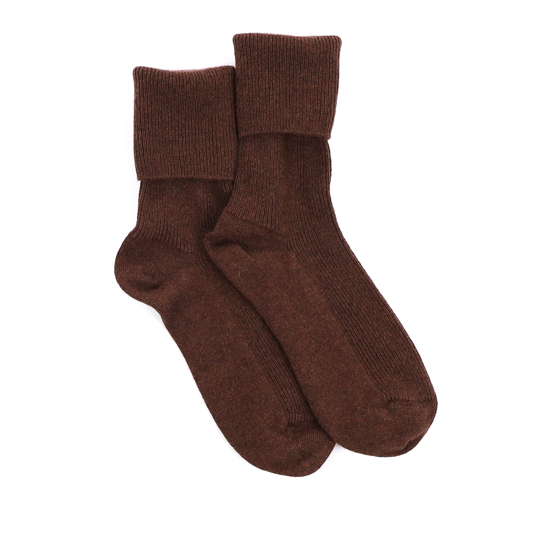 Brand New Scottish Chocolate Brown Ladies Cashmere Every Day Socks