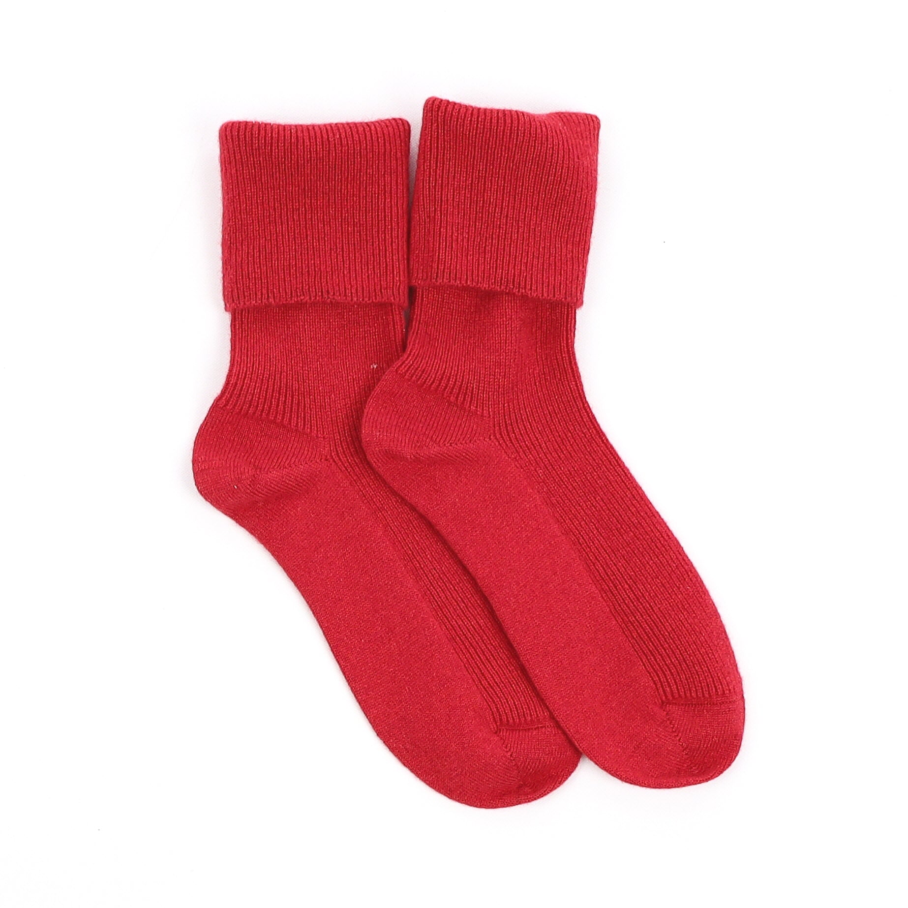 Brand New Scottish Berry Red Ladies Cashmere Every Day Socks