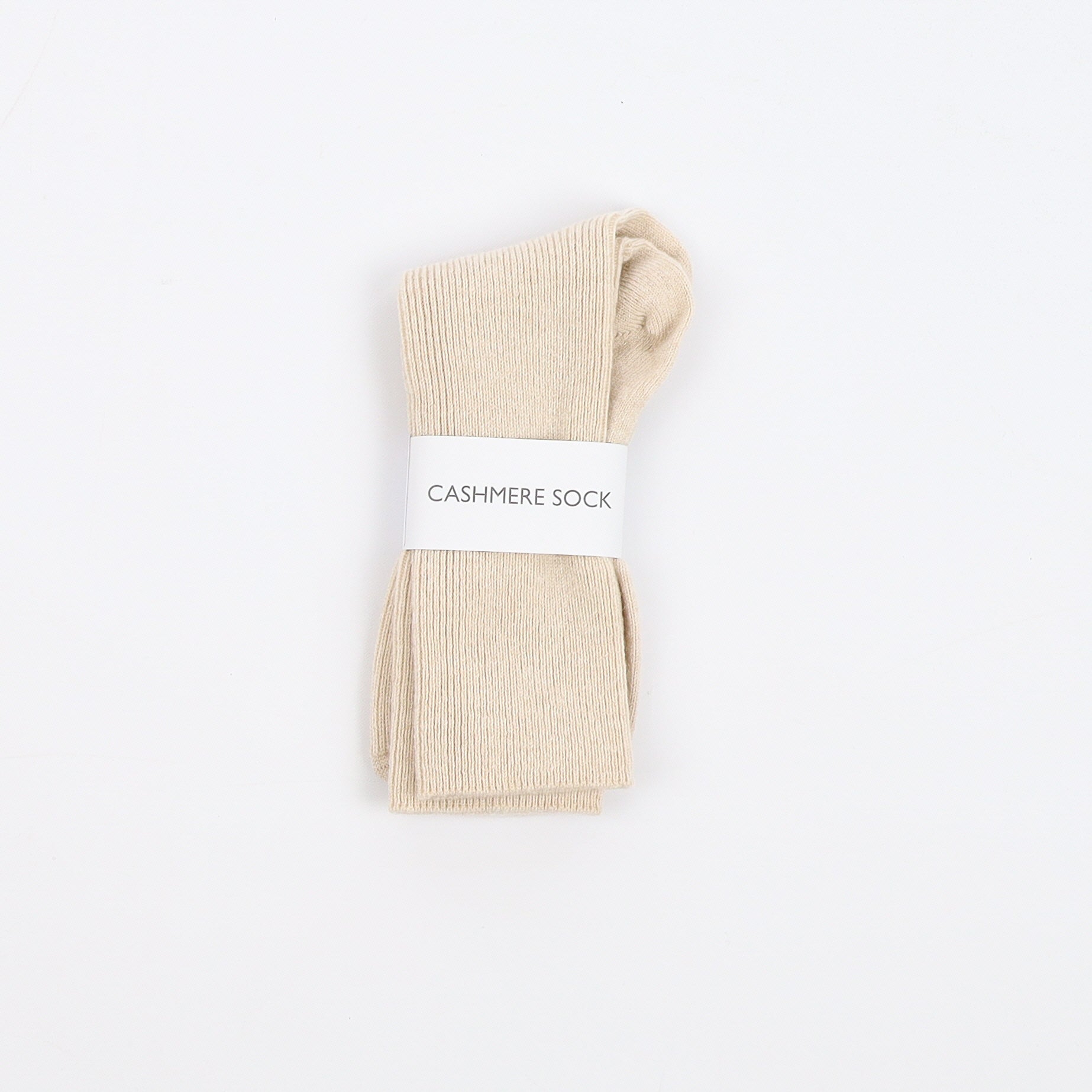 Brand New Scottish Sand Beige Ladies Cashmere Every Day Socks
