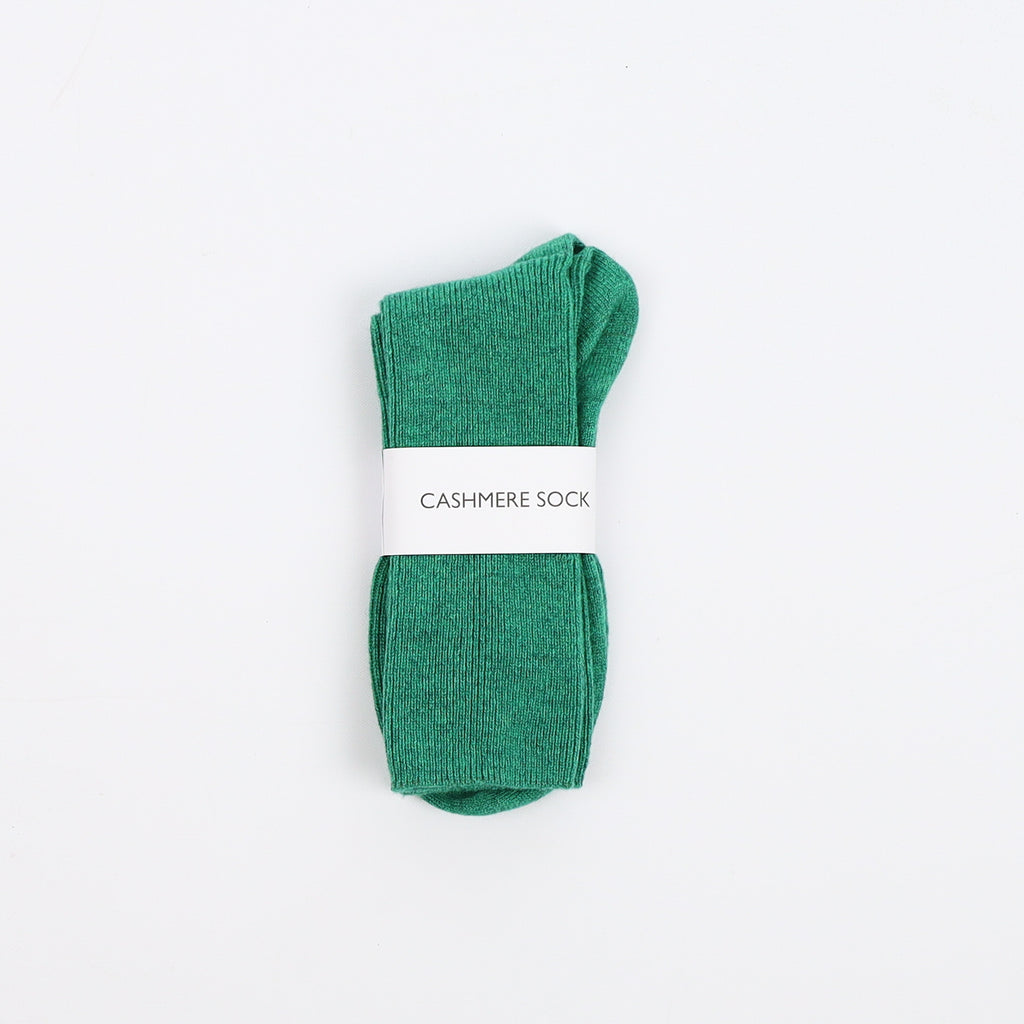 Brand New Scottish Shamrock Green Ladies Cashmere Every Day Socks