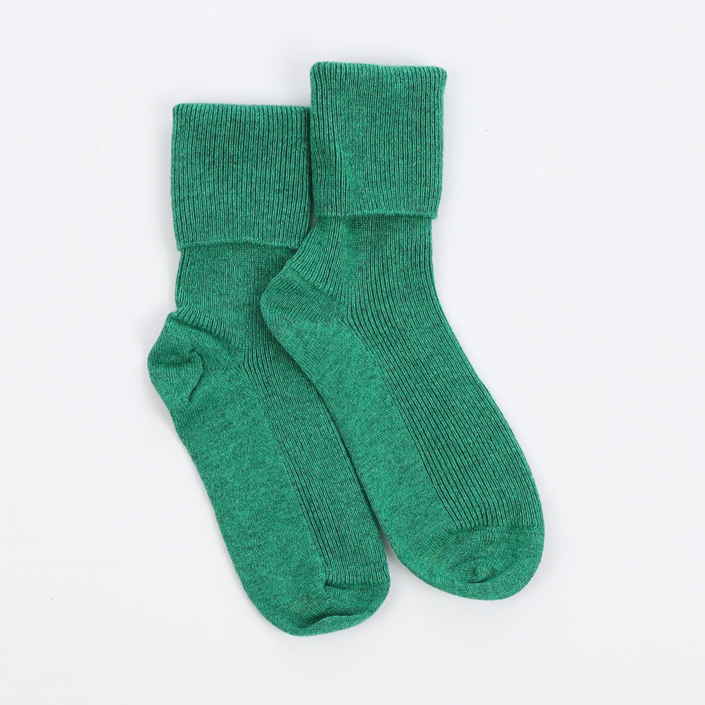 Brand New Scottish Shamrock Green Ladies Cashmere Every Day Socks