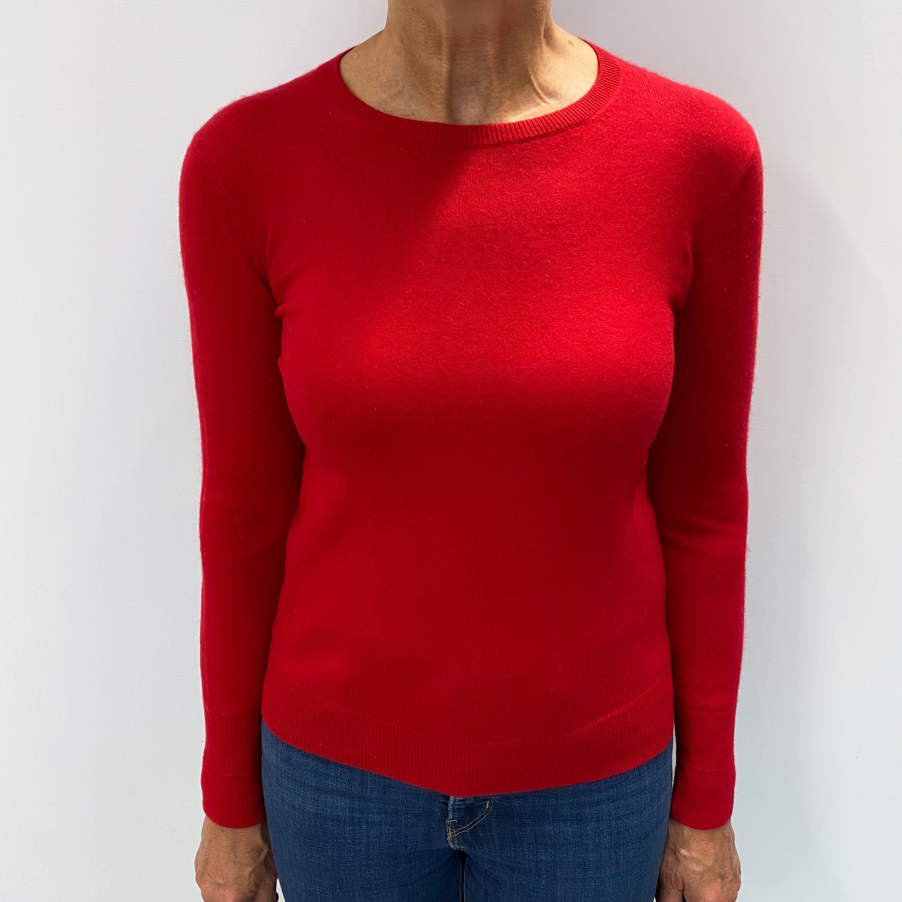 Everlane Berry Red Cashmere Crew Neck Jumper Medium