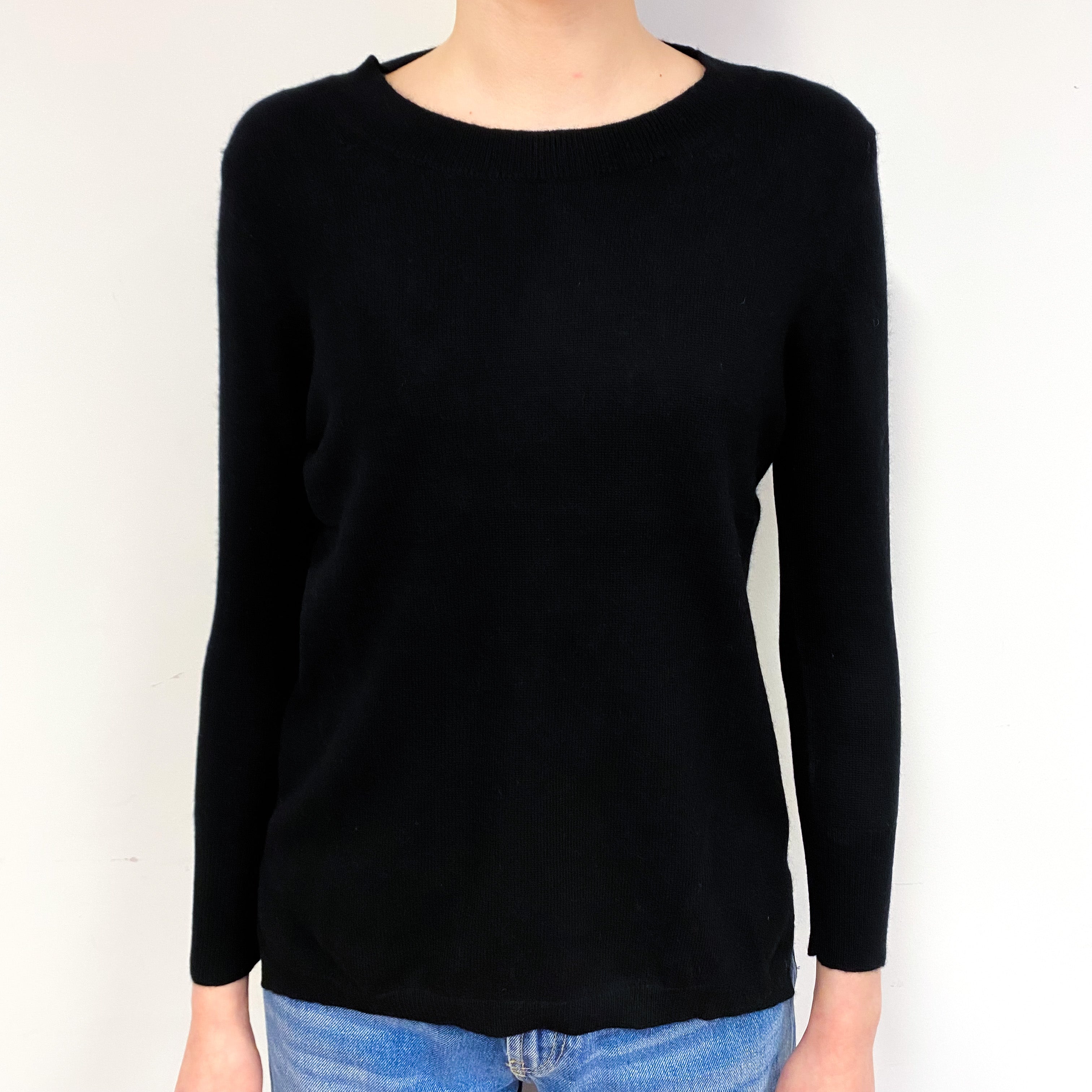 Black Cashmere Crew Neck Jumper Extra Small