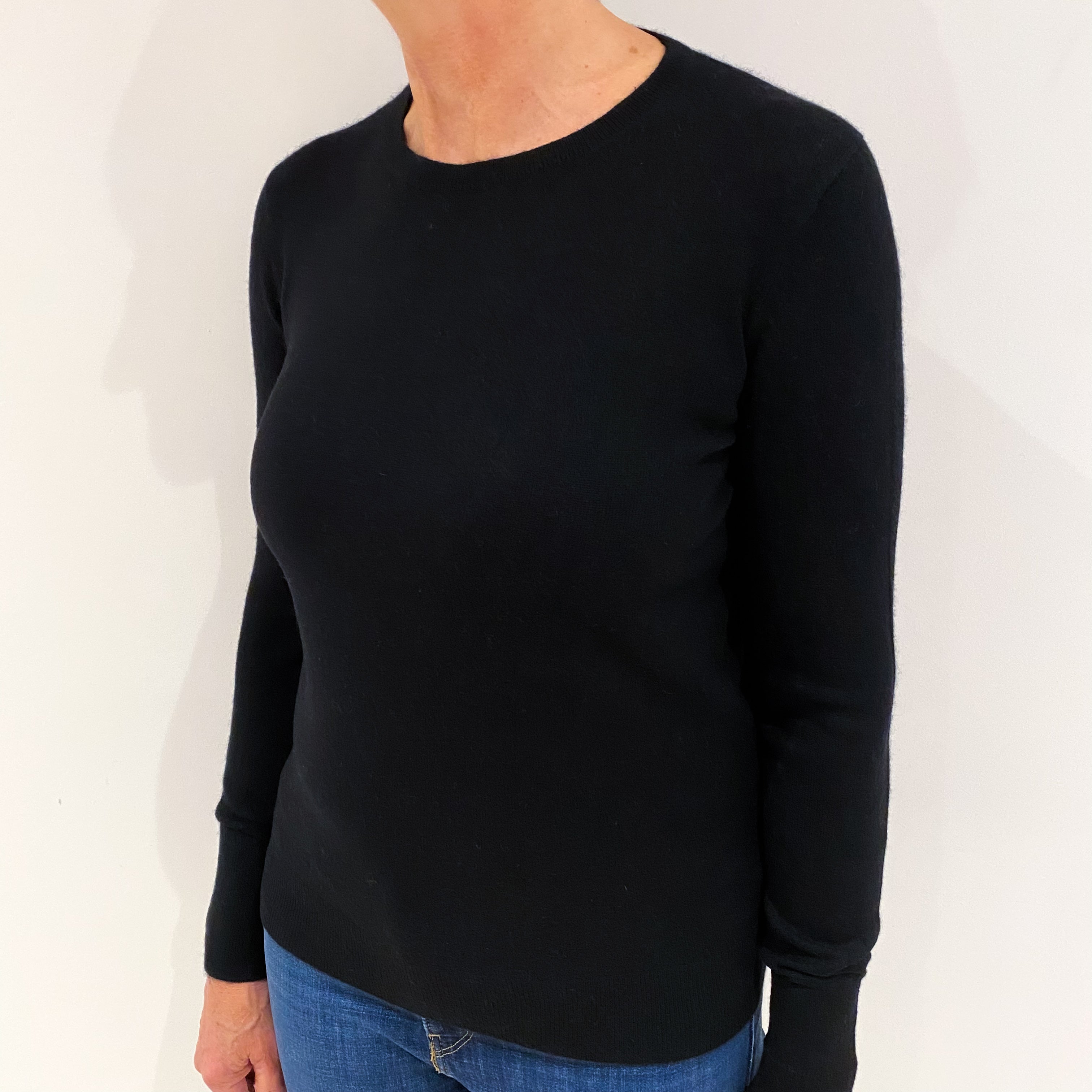 Everlane Black Cashmere Crew Neck Jumper Medium