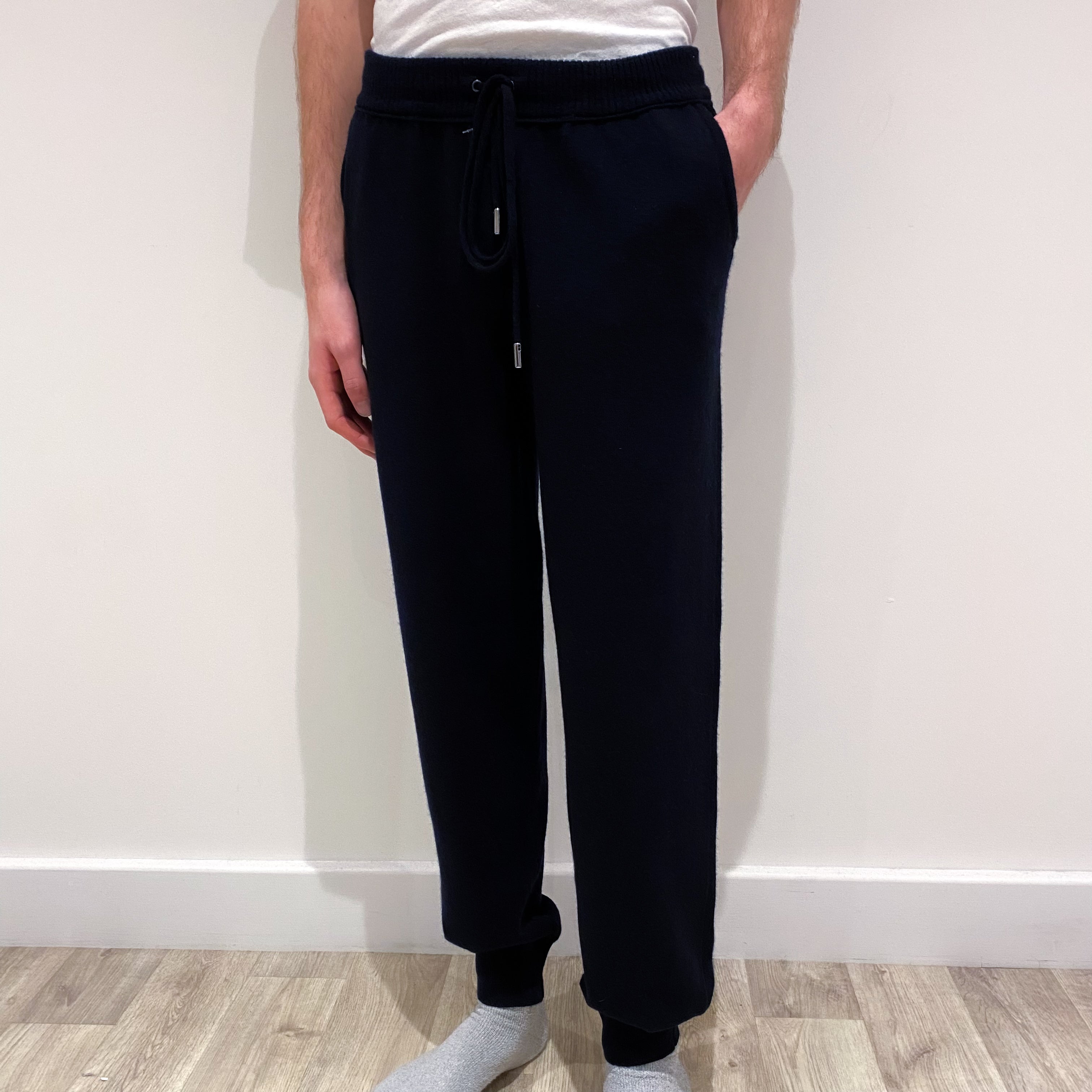Men's Brands New Scottish Navy Cashmere Lounge Pants Small
