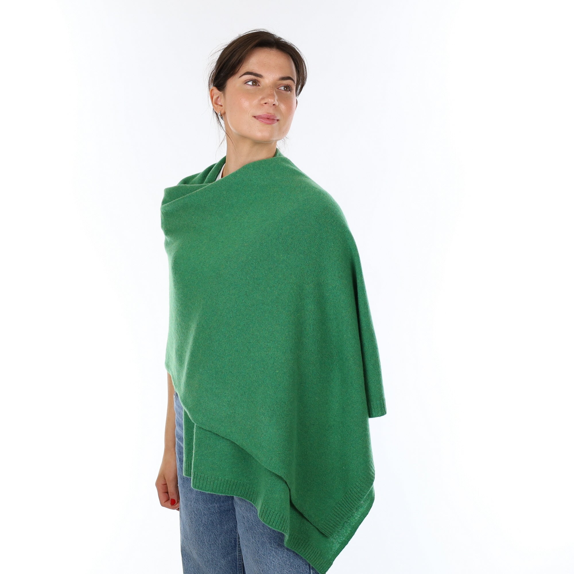 Brand New Jade Green Recycled Cashmere Wrap