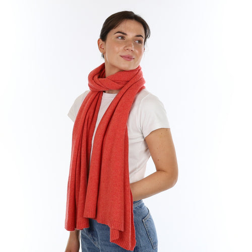 Brand New Watermelon Orange Recycled Cashmere Wrap