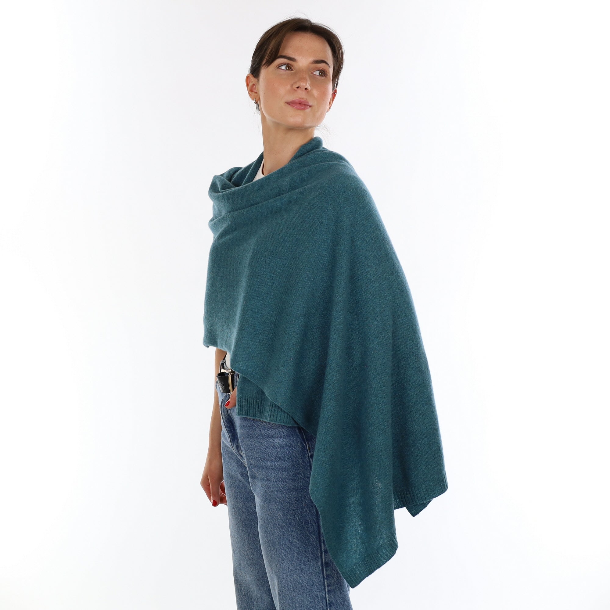 Brand New Ocean Green Recycled Cashmere Wrap