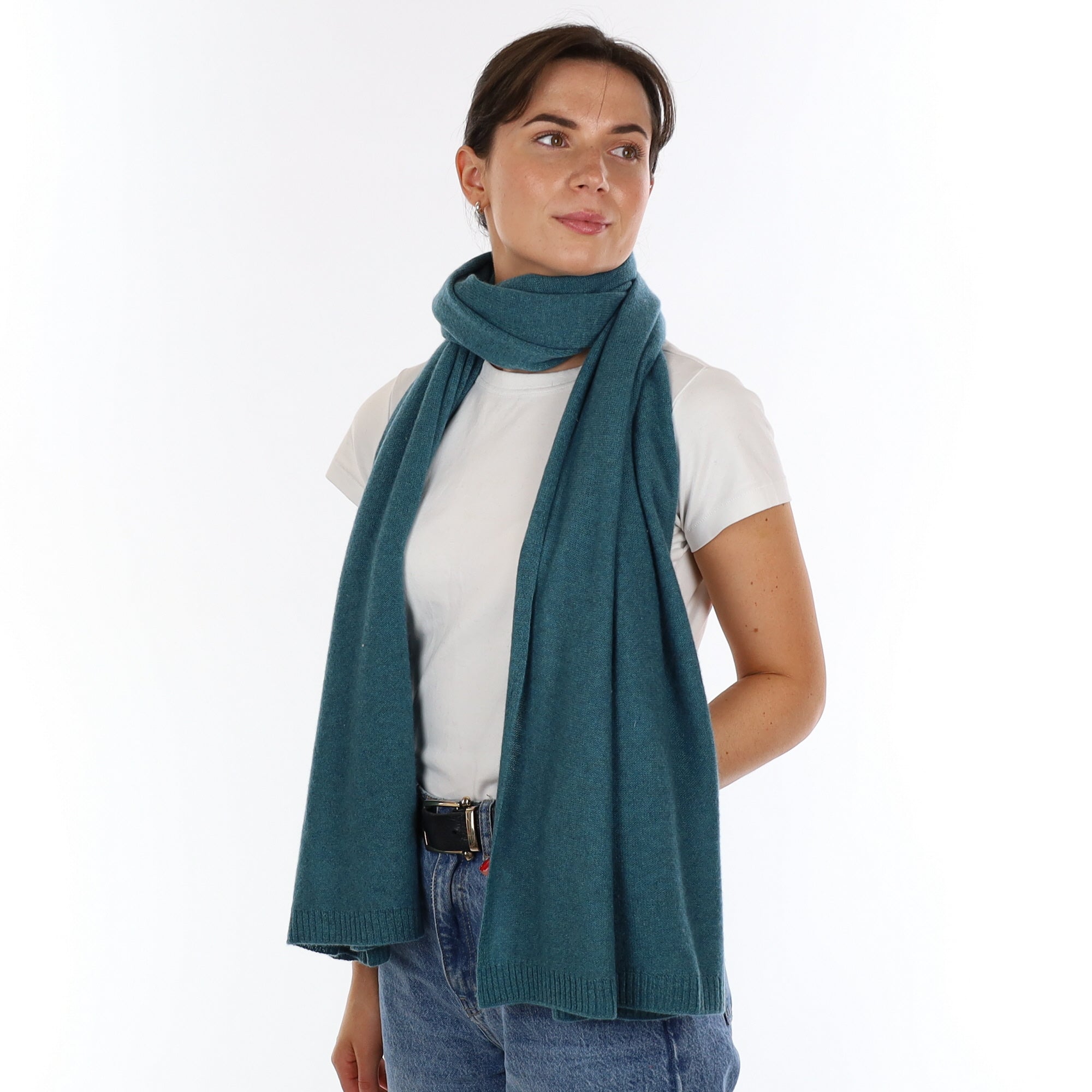 Brand New Ocean Green Recycled Cashmere Wrap