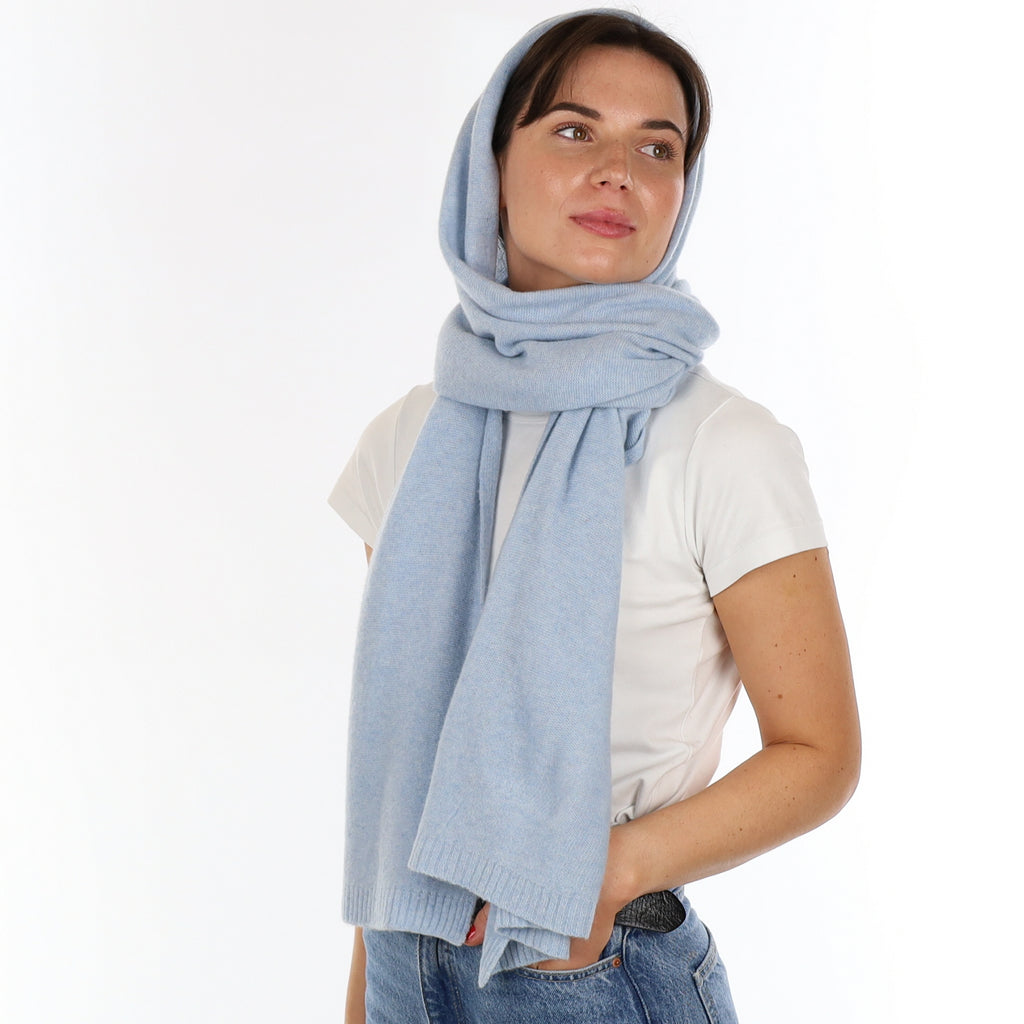 Brand New Baby Blue Recycled Cashmere Wrap