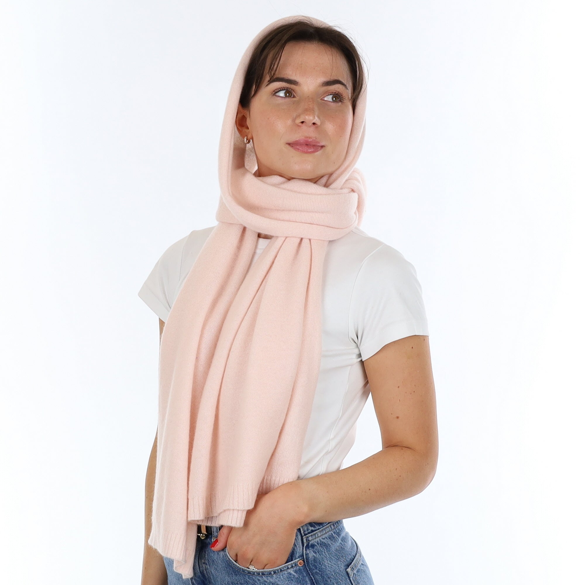 Brand New Ice Pink Recycled Cashmere Wrap