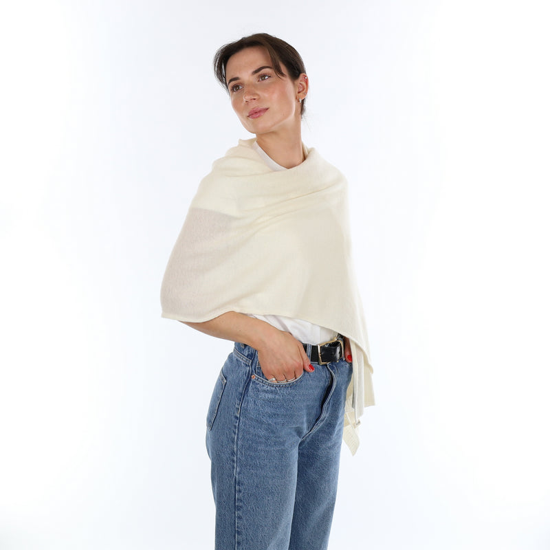 Brand New Chalk Recycled Cashmere Wrap