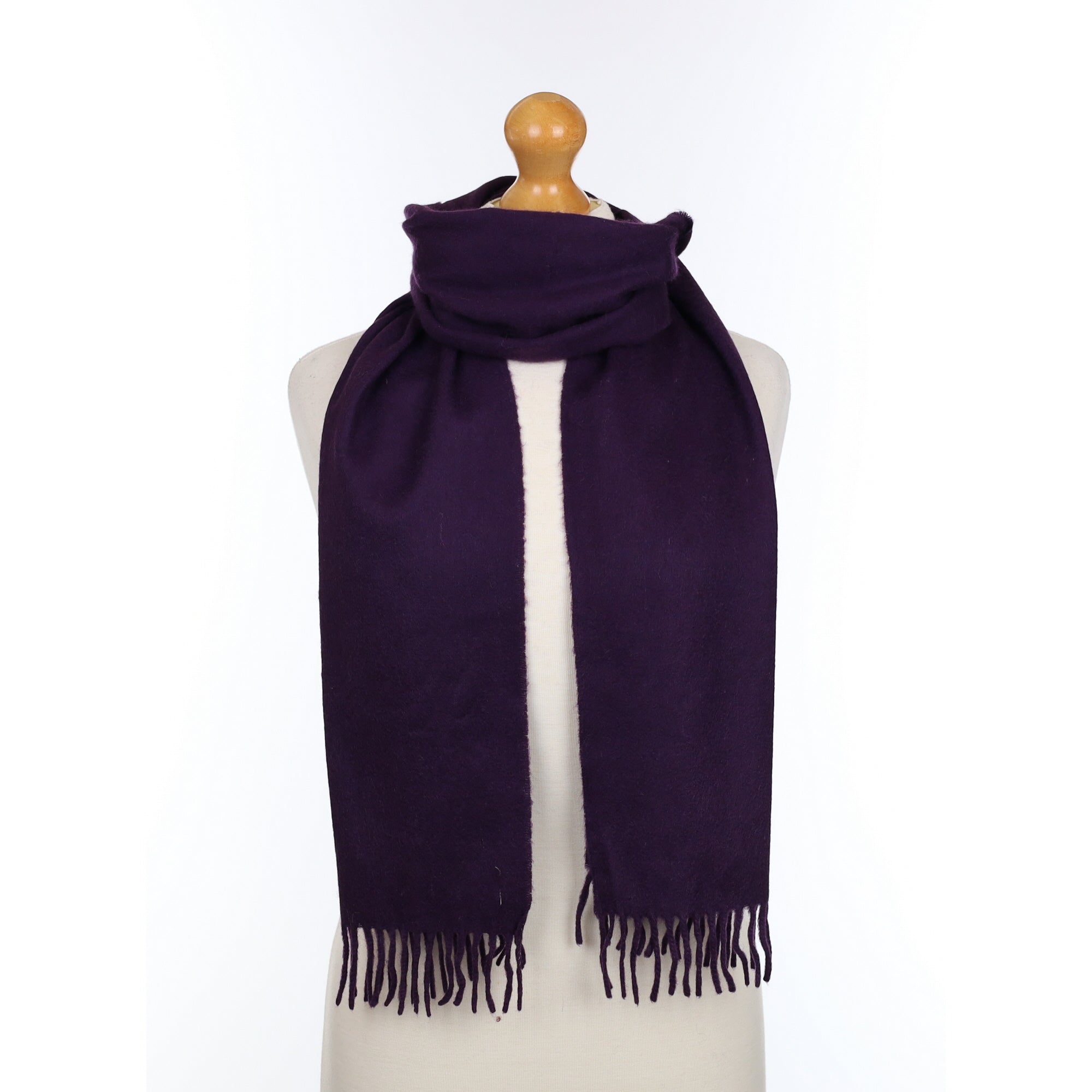 Grape Purple Woven Cashmere Scarf