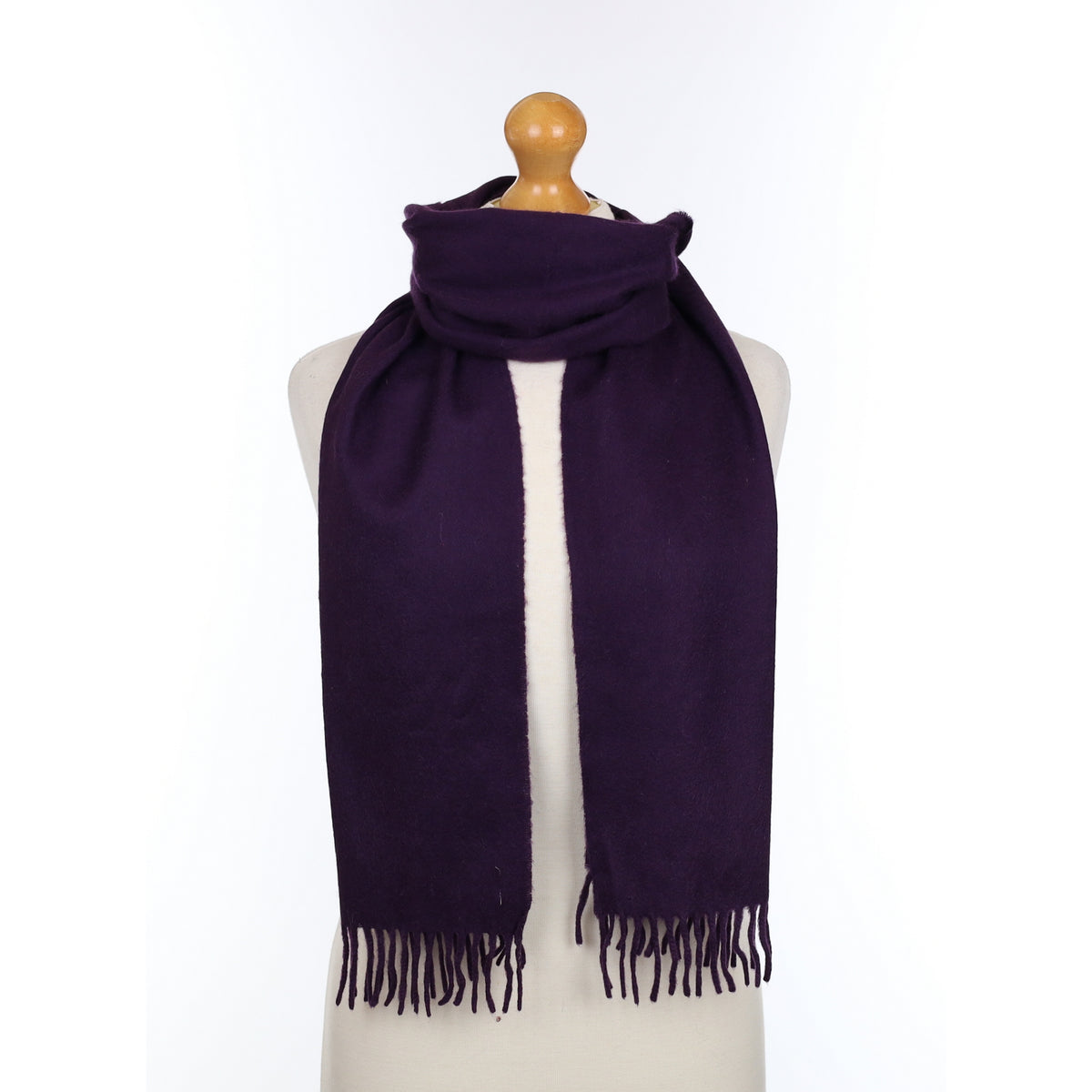 Grape Purple Woven Cashmere Scarf