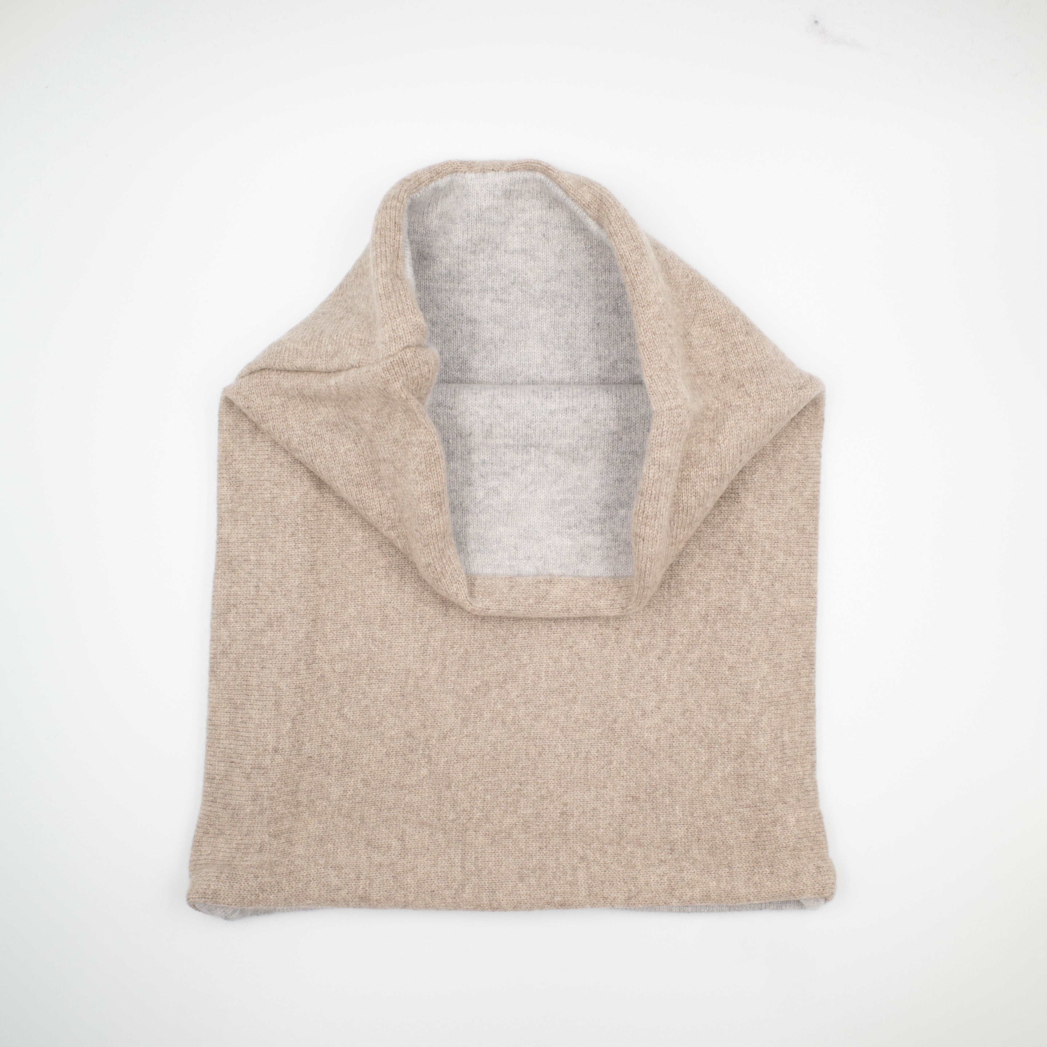 Fawn and Smoke Grey Luxury Double Layered Snood