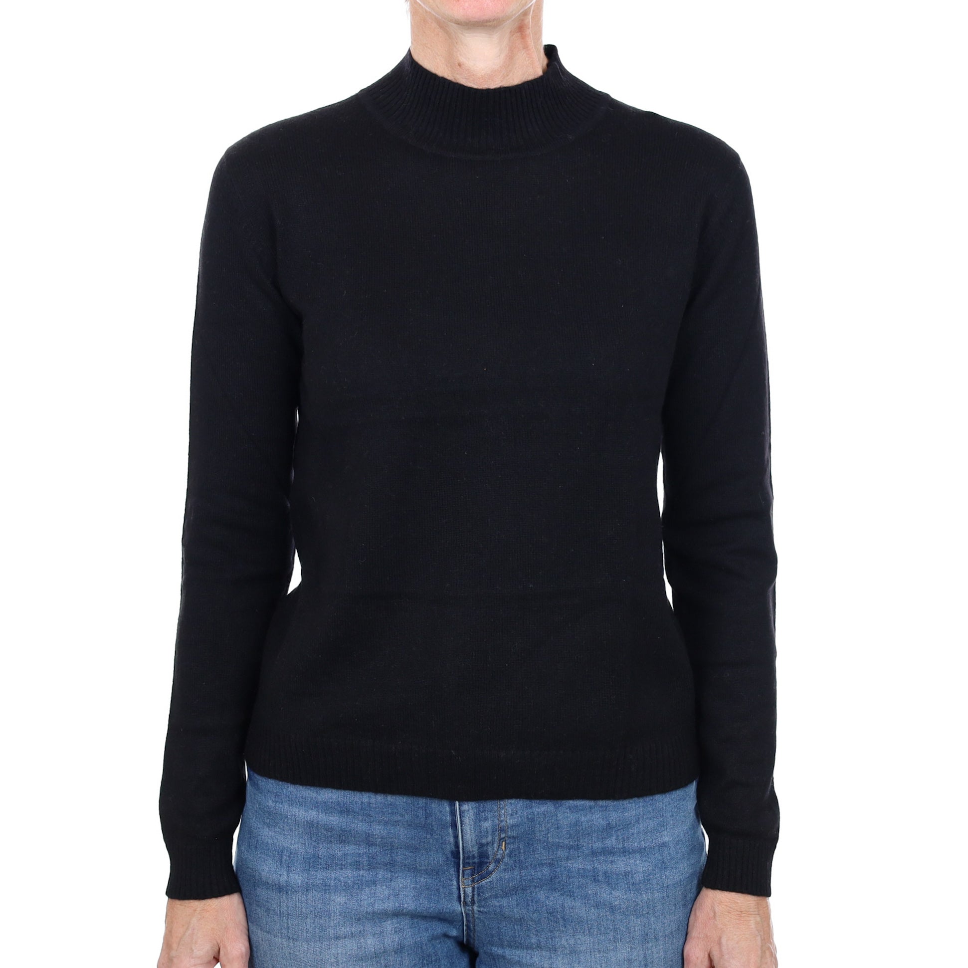 Black Cashmere Turtle Neck Jumper Small