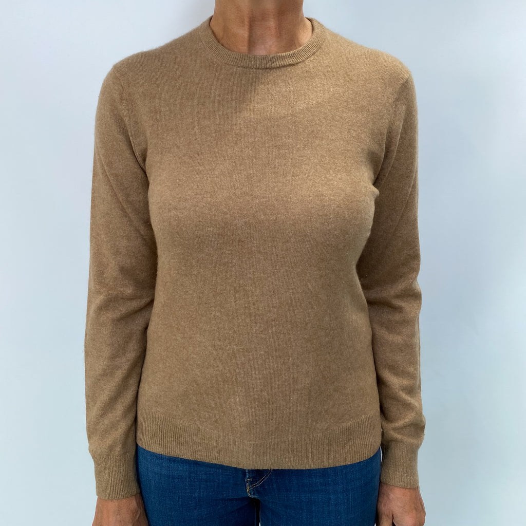 Butterscotch Brown Cashmere Crew Neck Jumper Medium