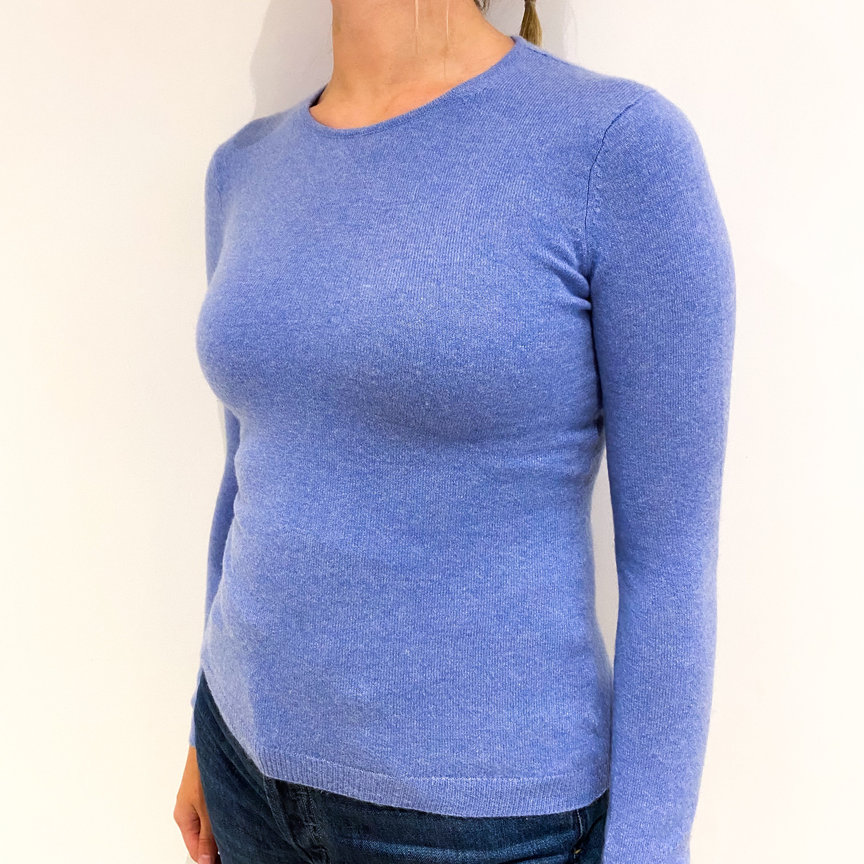 Sky Blue Cashmere Crew Neck Jumper Small