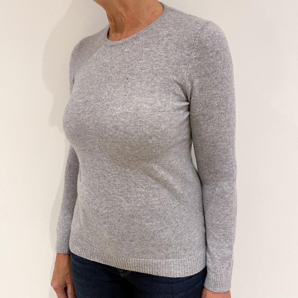 Smoke Grey Cashmere Crew Neck Jumper Medium