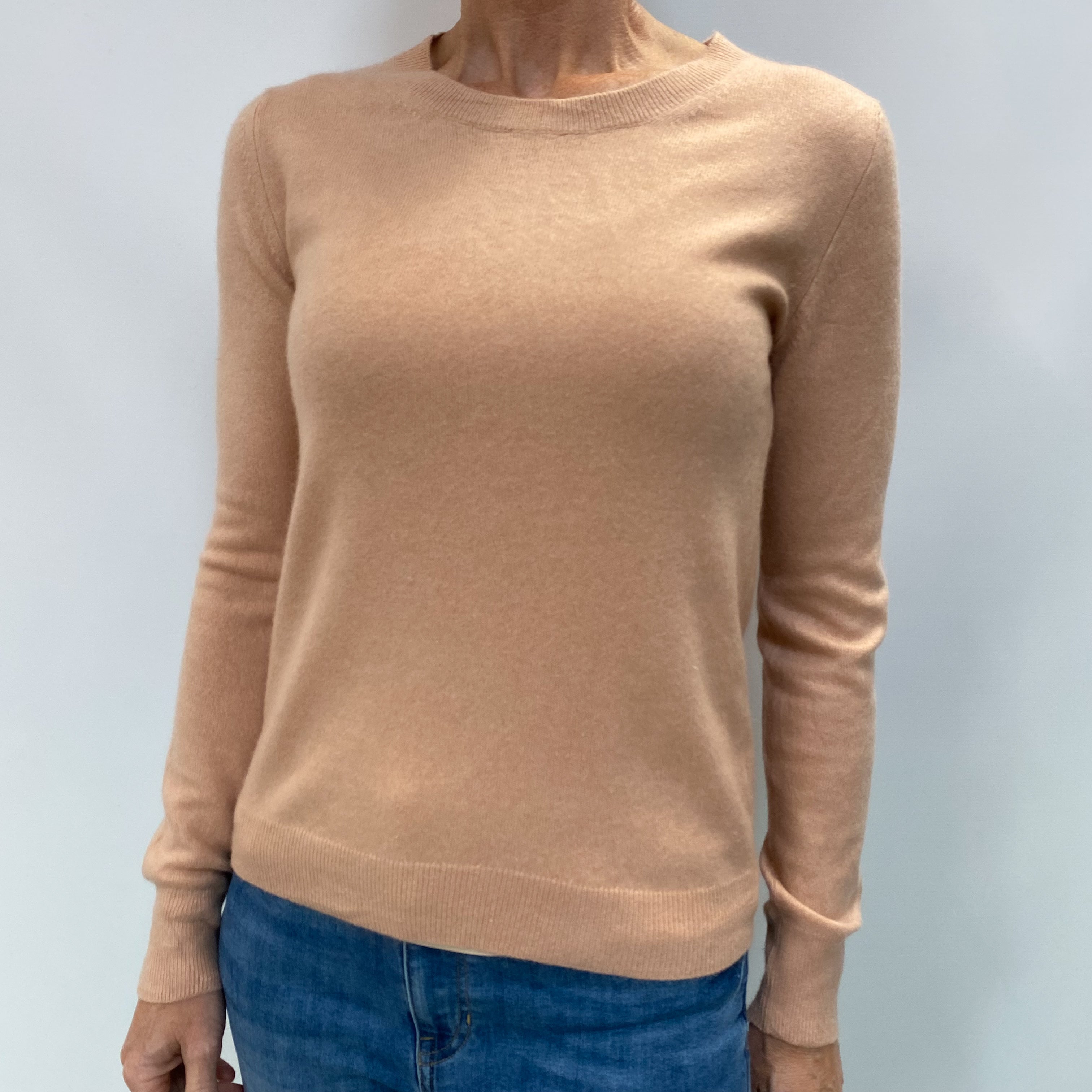Nude Pink Cashmere Crew Neck Jumper Small