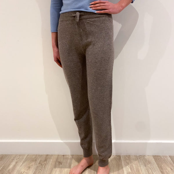 New Mink Brown Cashmere Lounge Pants Jumper Extra Small
