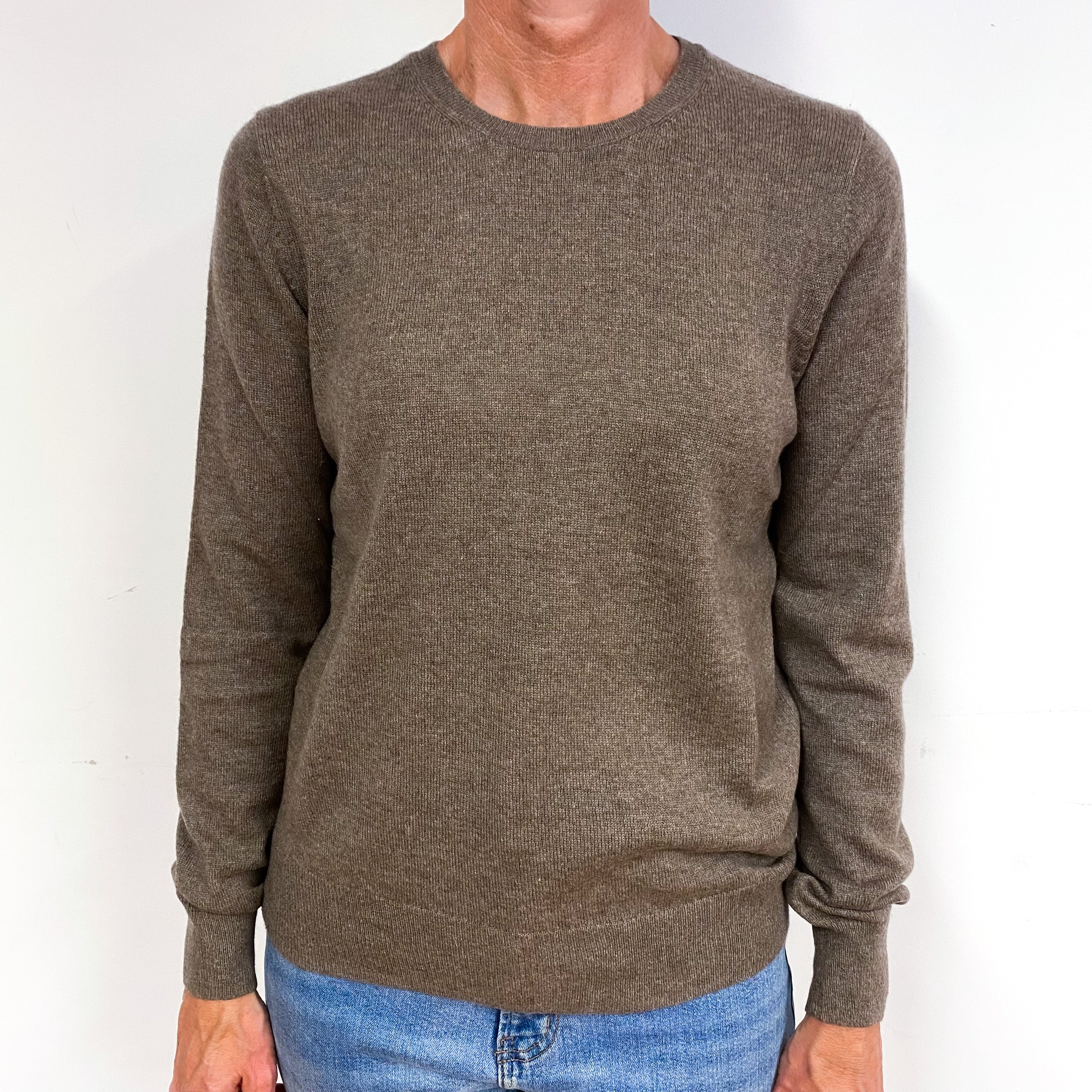 Donkey Brown Cashmere Crew Neck Jumper Medium