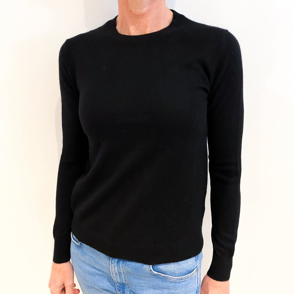 Black Cashmere Crew Neck Jumper Small