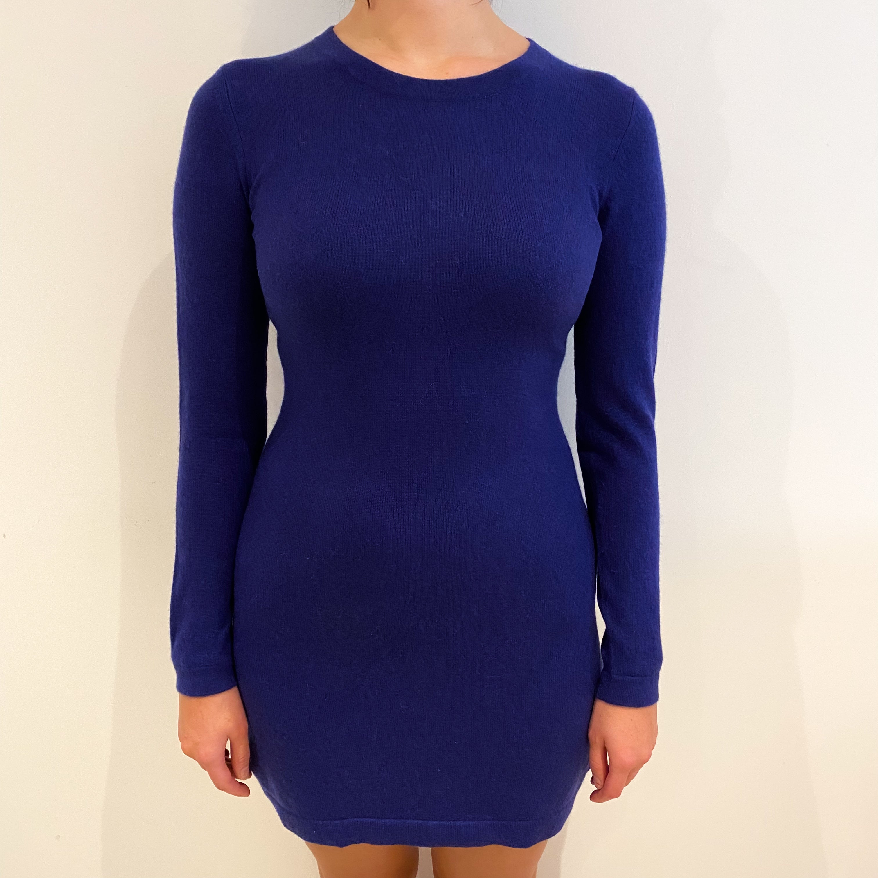 Indigo Blue Cashmere Crew Neck Dress Small